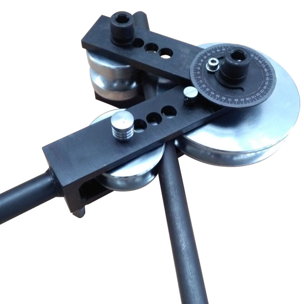 Manual Tube Bender, 180 Degree Tubing Bender, 3/8-1 in OD Tube Capacity, 3/4 in Standard Die, Vise Mount, KAKA INDUSTRIAL TB-180