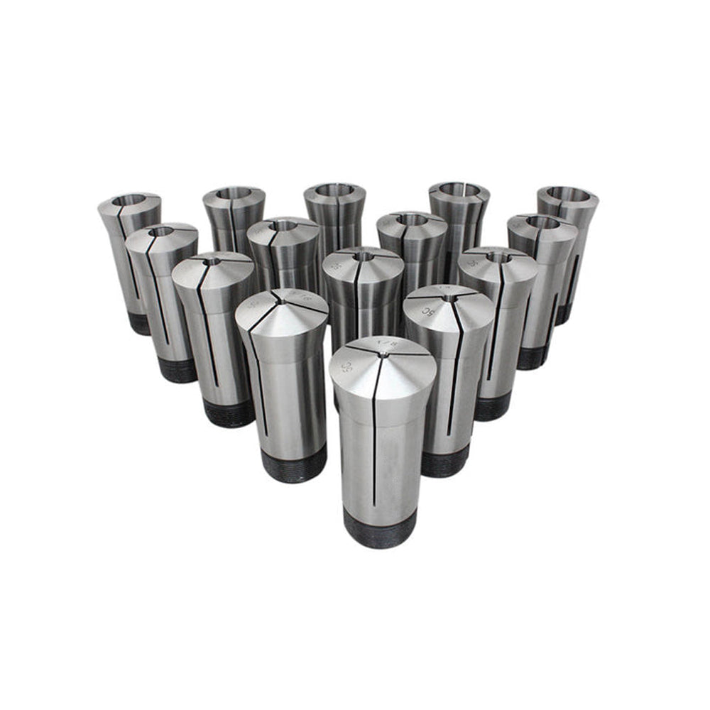Bodee 5C-15PCS 1/8-1"x16ths Precision Round Collets, Hardened & Ground