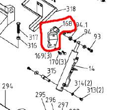 #168 Fixed seat for cylinder BS-712R