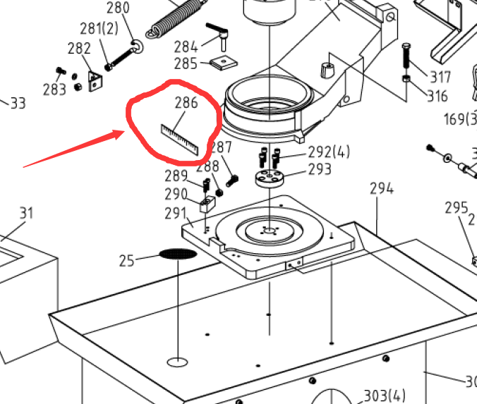 #286 Scale and pointer for BS-712R