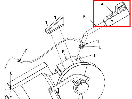 Spare parts Handle grip for CS-9 Portable metal cutting Circular saw