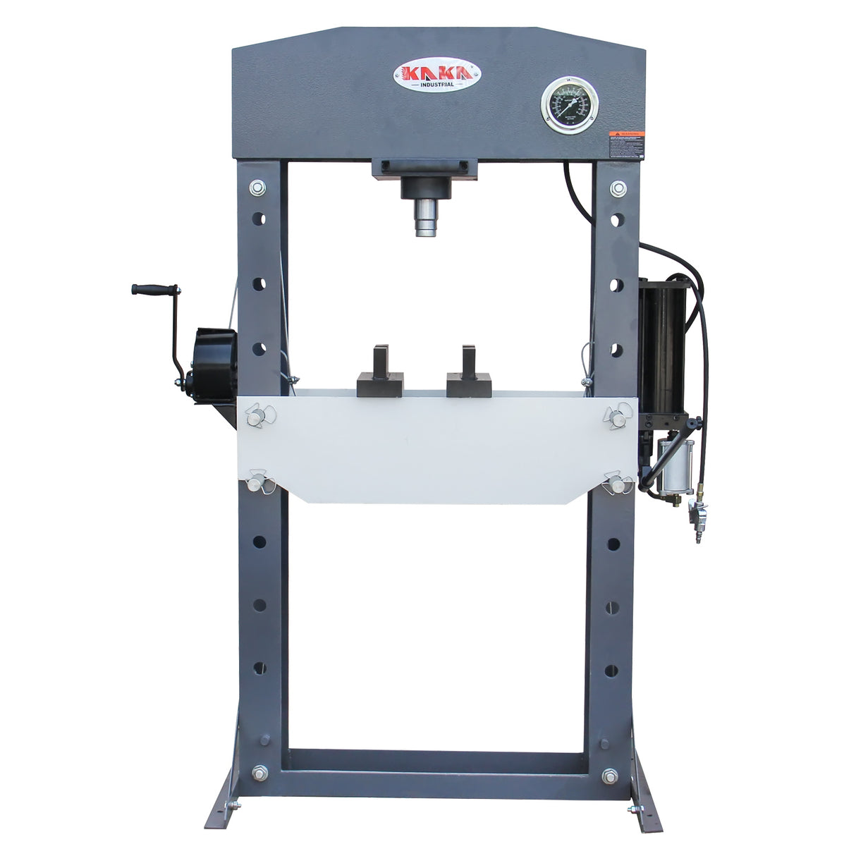 KAKA INDUSTRIAL HP-50P Air/Hand Operated H-Frame Press,Air/Hydraulic Shop Press,50 ton Frame Capacity, 7 in Stroke