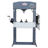 KAKA INDUSTRIAL HP-50P Air/Hand Operated H-Frame Press，Air/Hydraulic Shop Press，50 ton Frame Capacity, 7 in Stroke