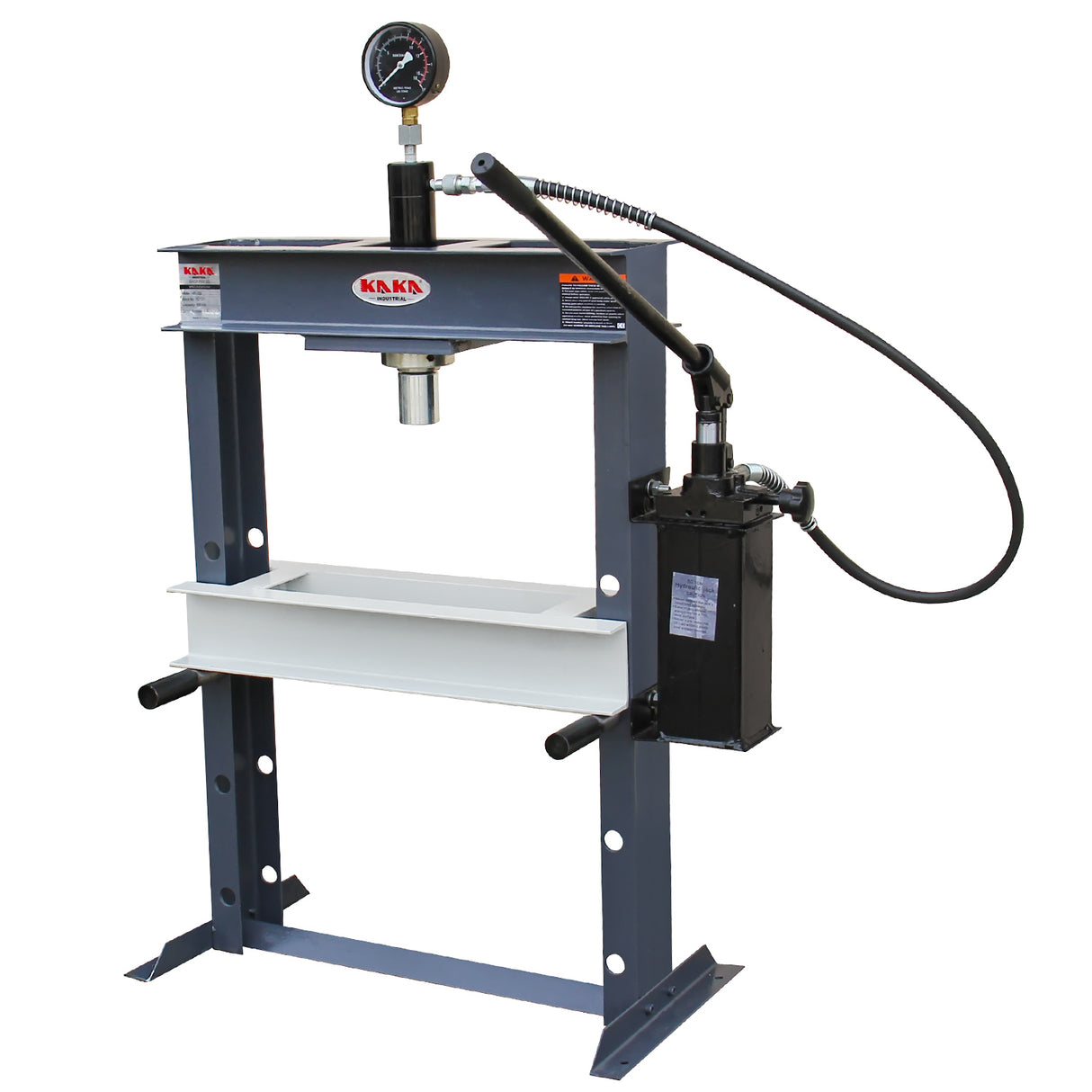 KAKA INDUSTRIAL HP-10S Hydraulic Shop Press, H-Frame Hydraulic Press with Manual Double Speed Pump,10 ton Press Capacity,7 in Stroke