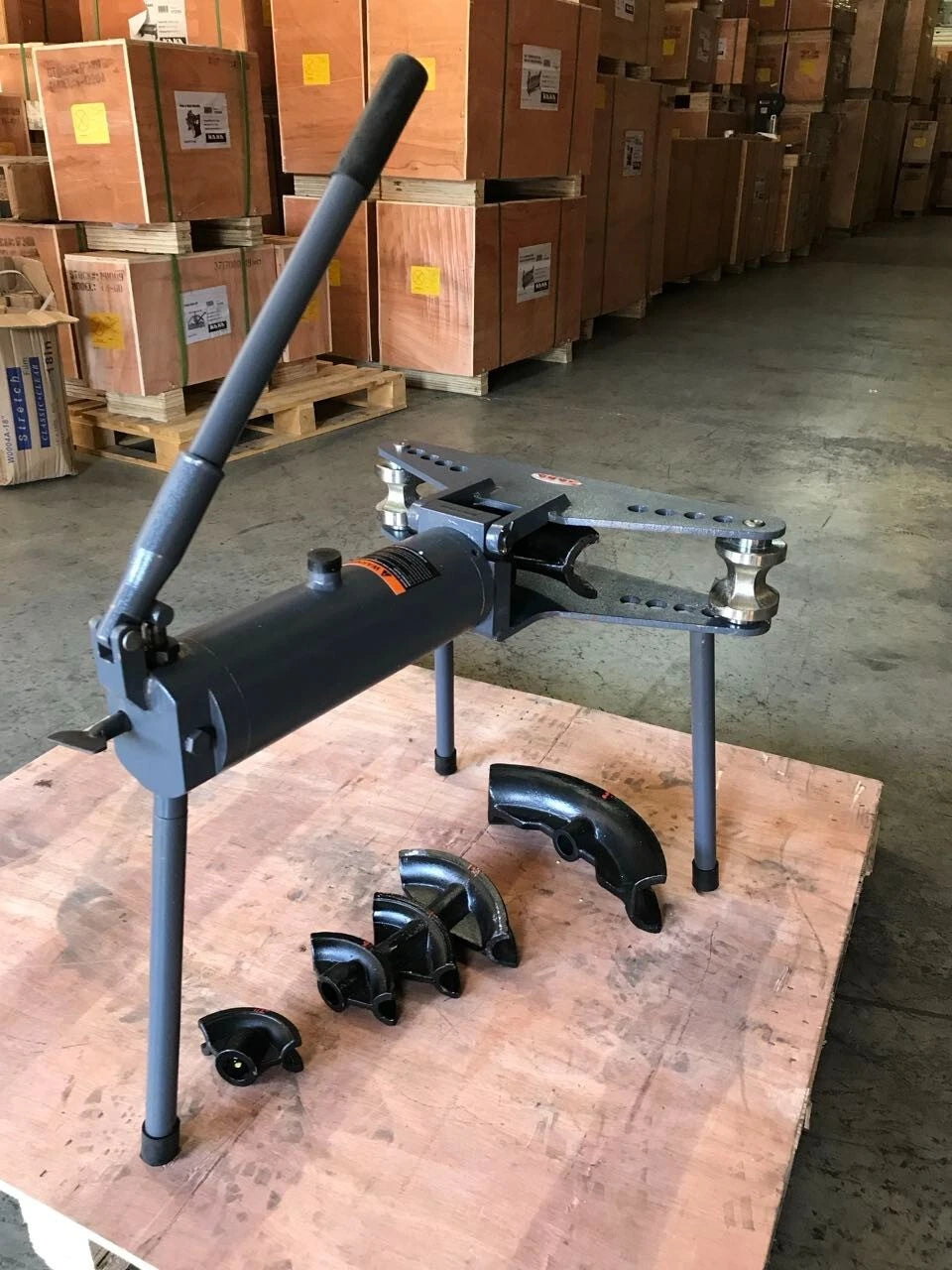 HB-10 10 Ton Hydraulic Roll Cage Tube Pipe Bender with 6 Dies(Not Brand New)