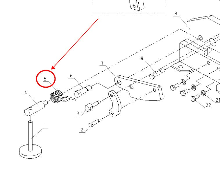 part#5 Replacement Spring for HS-5 / HS-6 / HS-8
