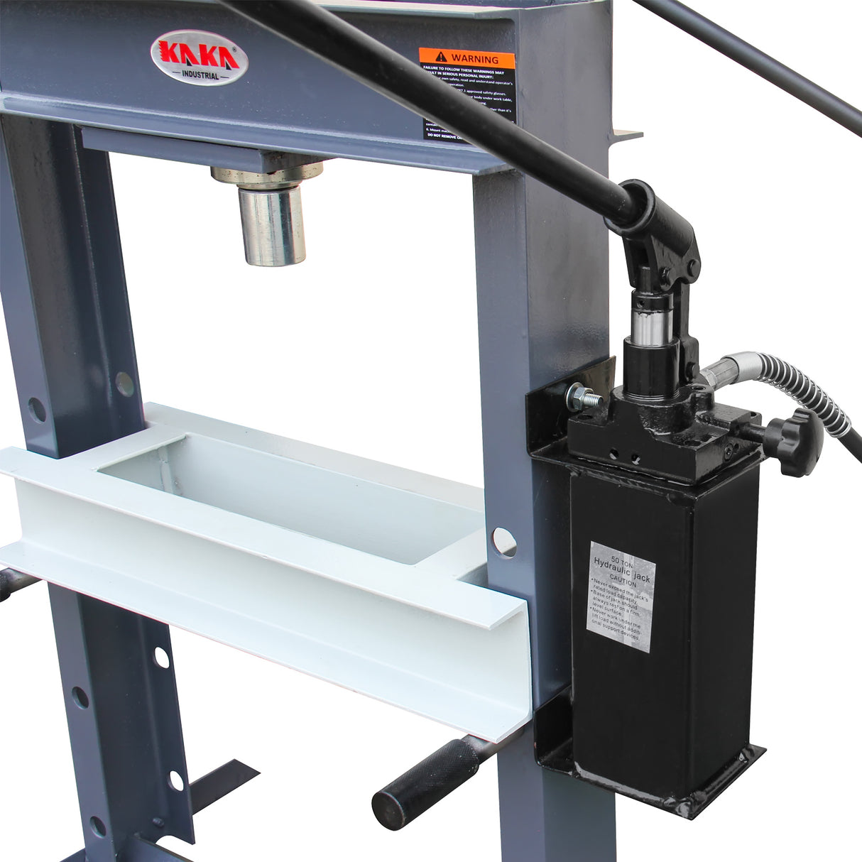 KAKA INDUSTRIAL HP-10S Hydraulic Shop Press, H-Frame Hydraulic Press with Manual Double Speed Pump,10 ton Press Capacity,7 in Stroke