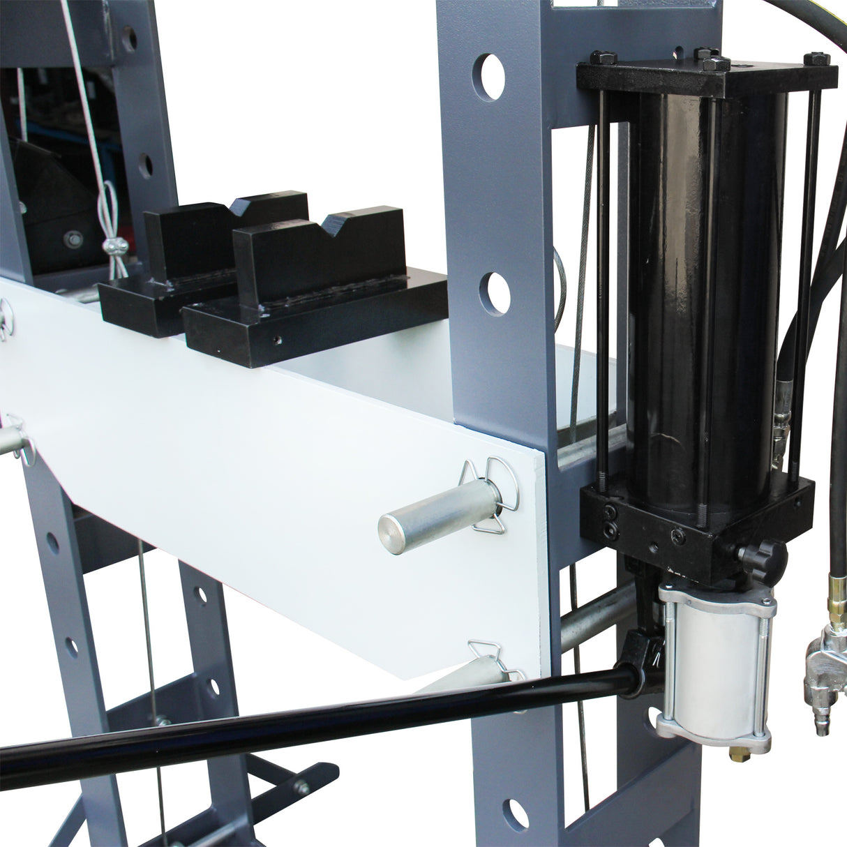 KAKA INDUSTRIAL HP-50P Air/Hand Operated H-Frame Press,Air/Hydraulic Shop Press,50 ton Frame Capacity, 7 in Stroke