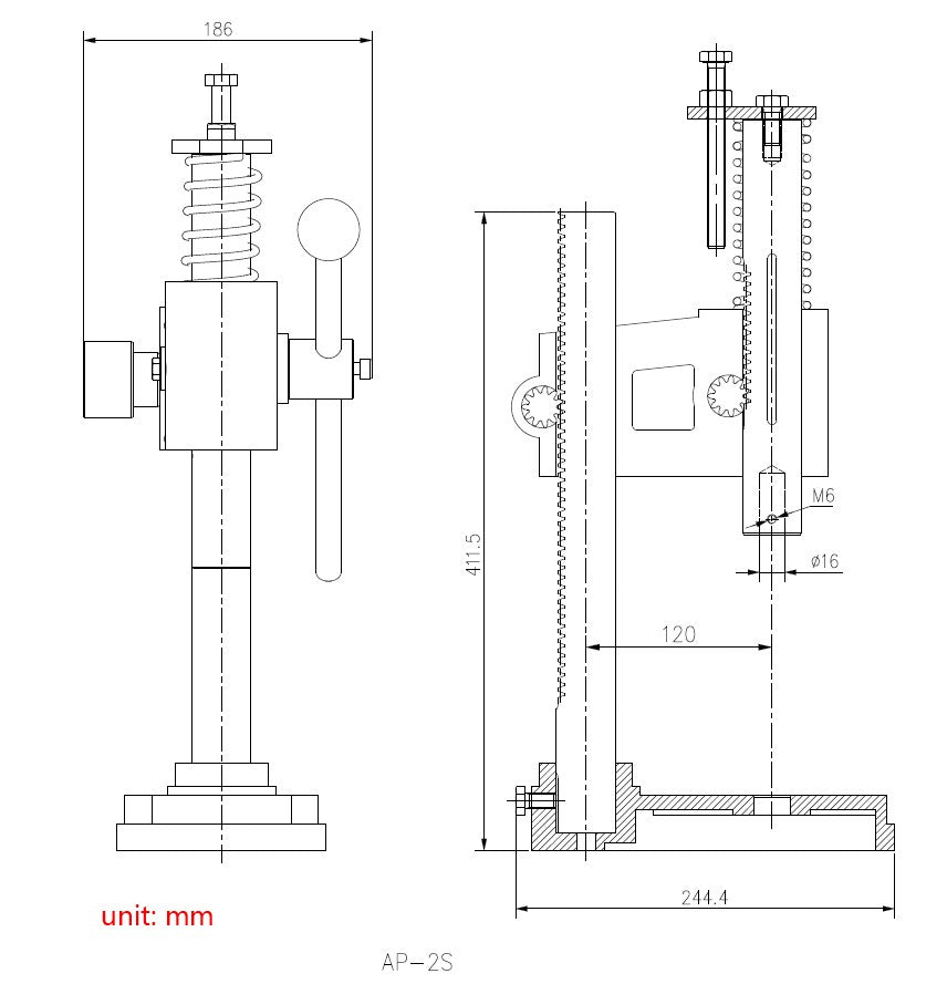 KAKA Industrial AP-2S Arbor Press, Adjust Press Height Jewelry Tools, Solid Construction, Easy Operation 2 Tons Arbor Press