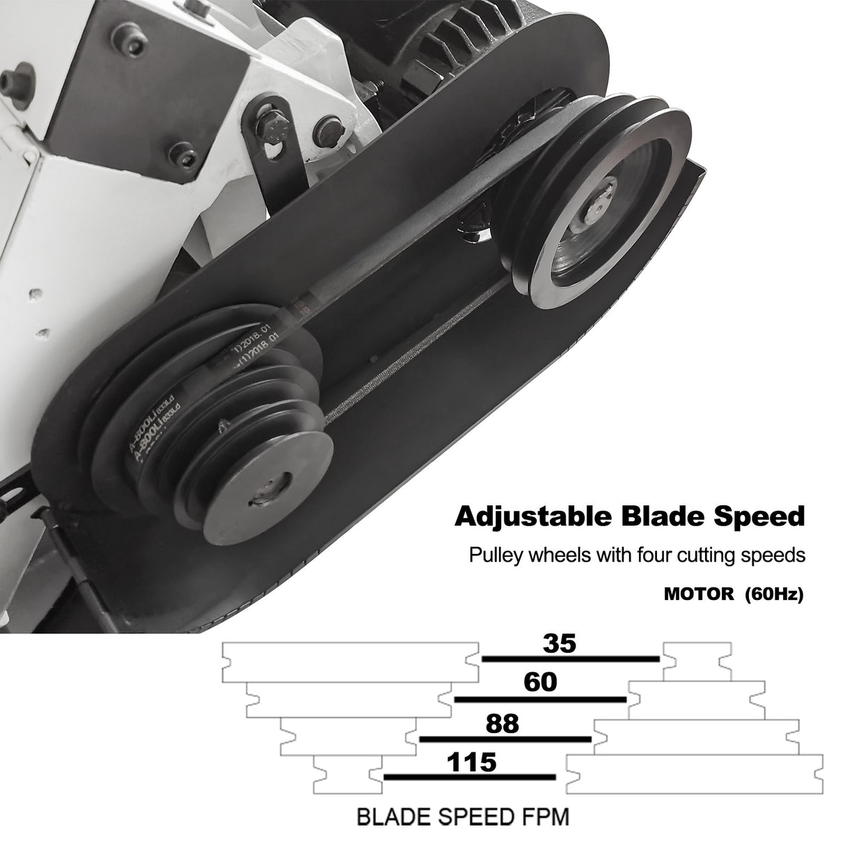 Metal Horizontal Band Saw,10" horizontal bandsaw 220V-60HZ-1PH Metal Cutting Band Saw, Solid Design Metal Bandsaw, Horizontal Bandsaw, High Precision Metal Band Saw, Space Saver Band Saw BS-1018B