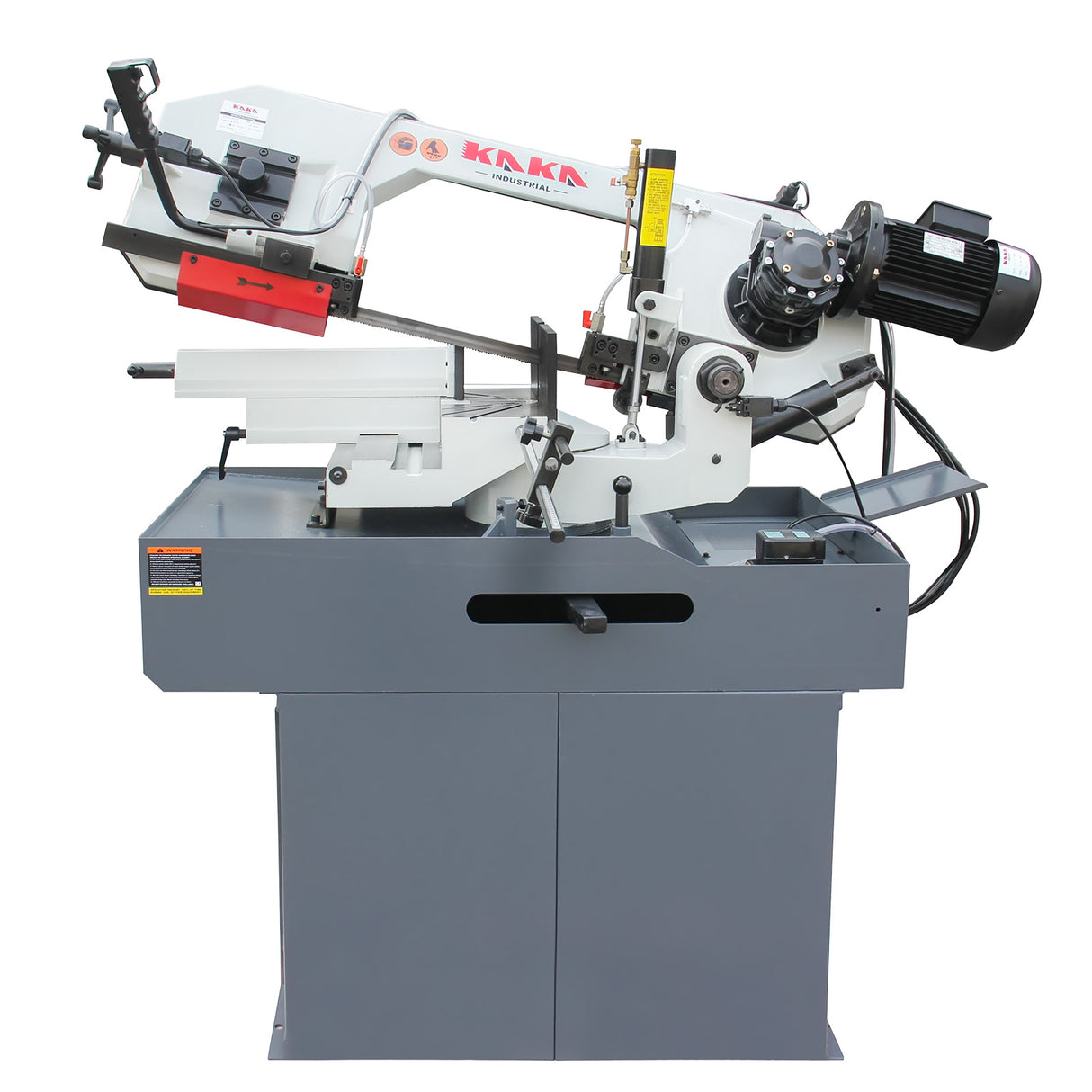KAKA INDUSTRIAL Dual Miter Metal Bandsaw - 12 inch x 6inch, 60° Right/45° Left Swivel, Dual-Speed Motor, Hydraulic Feed, 230V 3-Phase | Ideal for Structural Steel, Pipes, Fabrication BS-126G