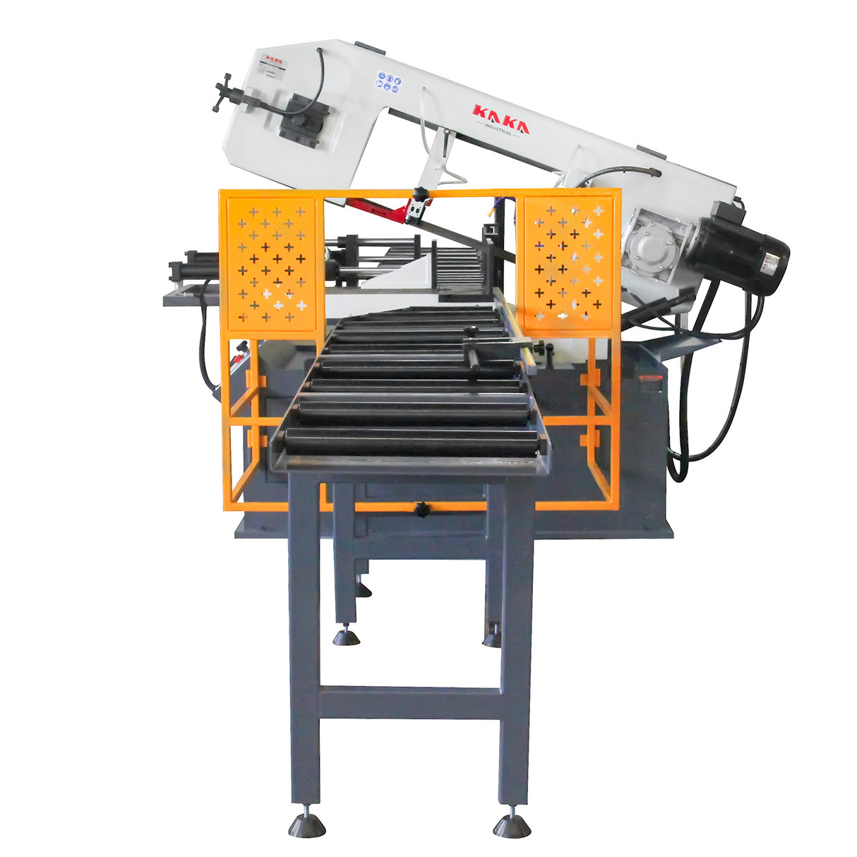 KAKA INDUSTRIAL BS-1810G 18"x9.8" PLC control Horizontal Band Saw, Hydraulic Shutle Vices and Swivel on both sides 220V 3phase