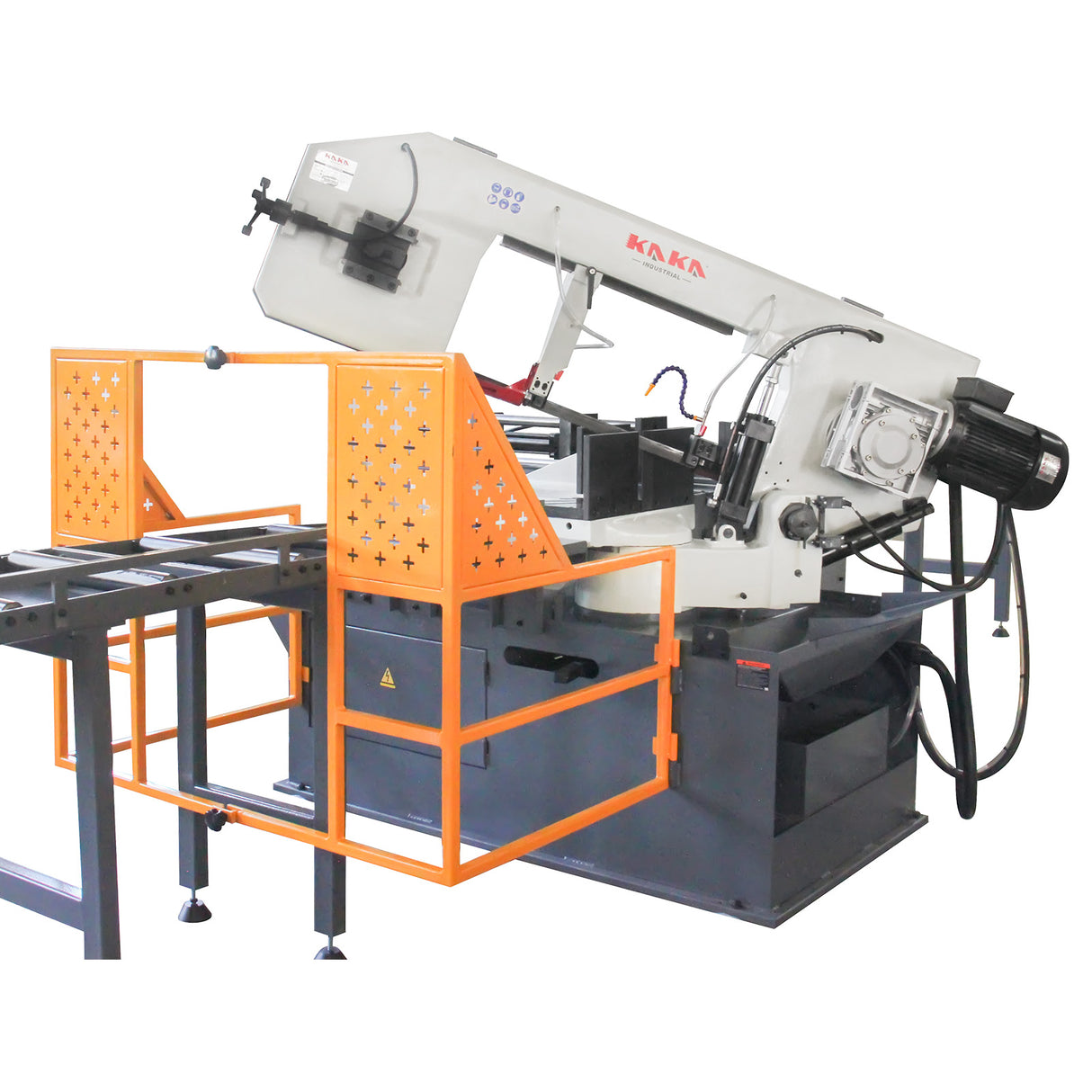 KAKA INDUSTRIAL BS-1810G 18"x9.8" PLC control Horizontal Band Saw, Hydraulic Shutle Vices and Swivel on both sides 220V 3phase