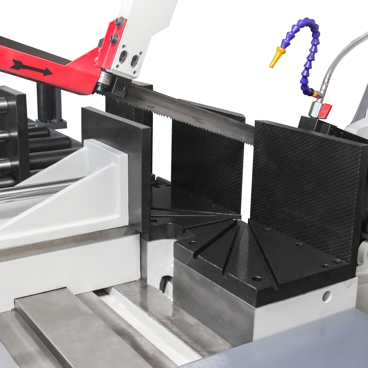 KAKA INDUSTRIAL BS-1810G 18"x9.8" PLC control Horizontal Band Saw, Hydraulic Shutle Vices and Swivel on both sides 220V 3phase