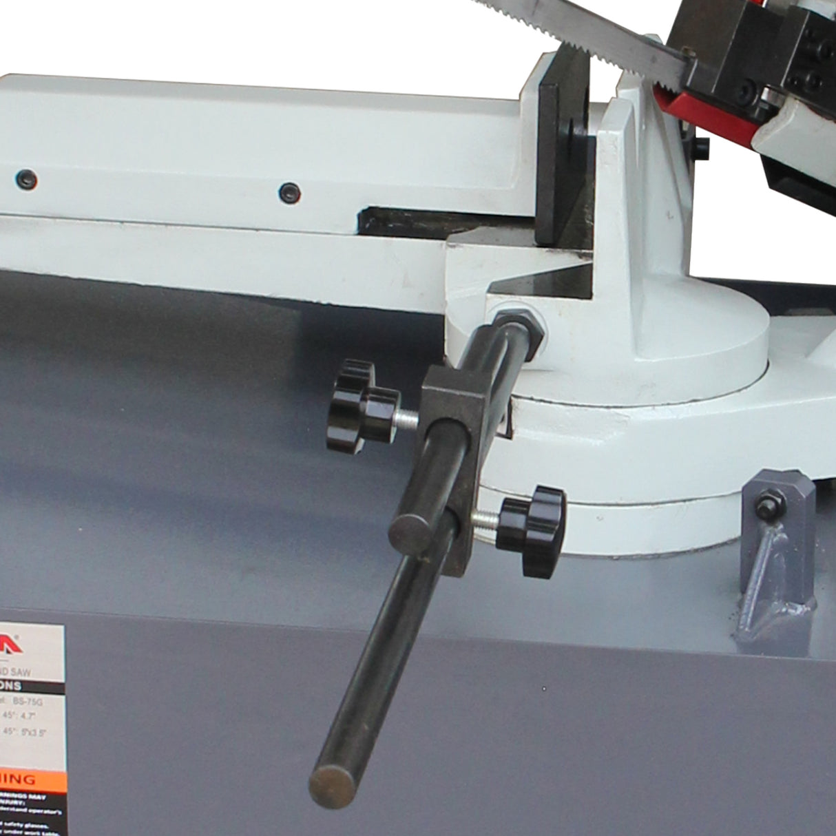 Metal Horizontal Band Saw Mitering Metal Band Saw with 7.8 inch x 4.7 inch Cutting | 45° Miter Angle, 1.1HP Motor for Steel and Aluminum, Auto Shut-Off Safety |BS-75G with Coolant System