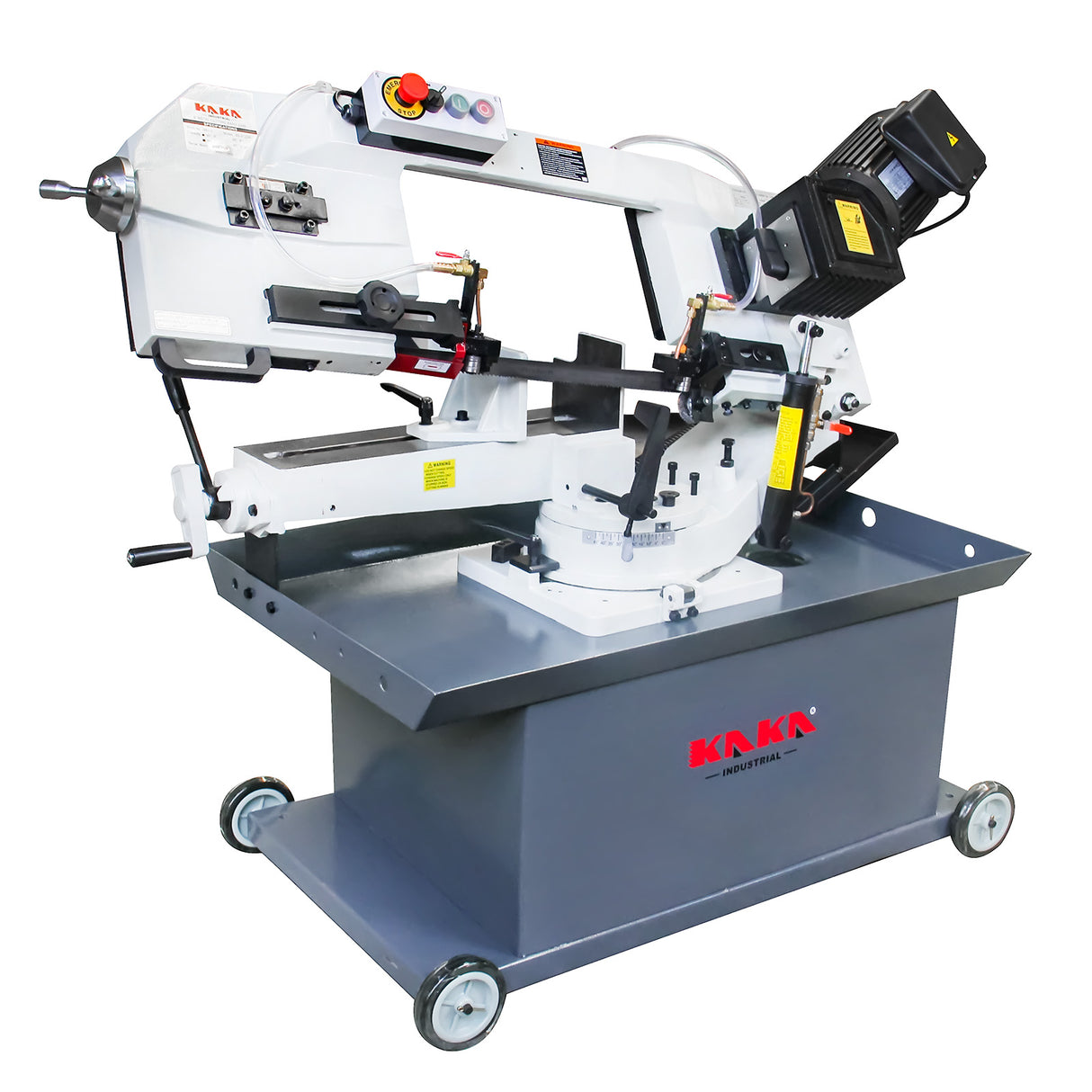 KAKA INDUSTRIAL BS-912GR 9" Metal Cutting Band Saw, 3-Speed Gear Drive, Horizontal, Max. Cutting 9" Round & 7"x12" Rect, Adjustable Blade Guides, Coolant System, Hydraulic Cylinder, 1.5HP(1.1KW)