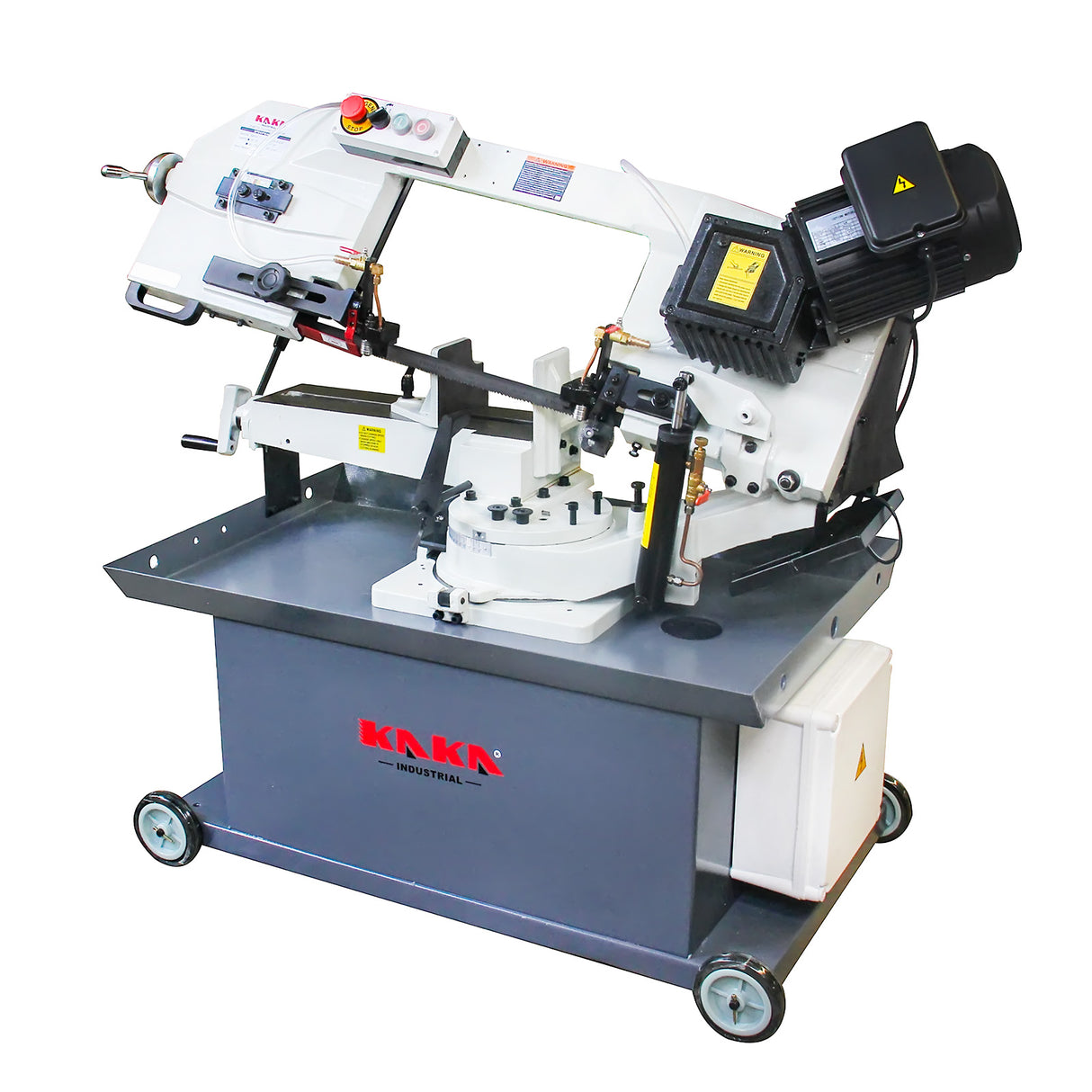 KAKA INDUSTRIAL BS-912GR 9" Metal Cutting Band Saw, 3-Speed Gear Drive, Horizontal, Max. Cutting 9" Round & 7"x12" Rect, Adjustable Blade Guides, Coolant System, Hydraulic Cylinder, 1.5HP(1.1KW)