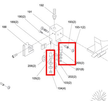 Part# blade roller guides for KAKA Industrial BS-108G
