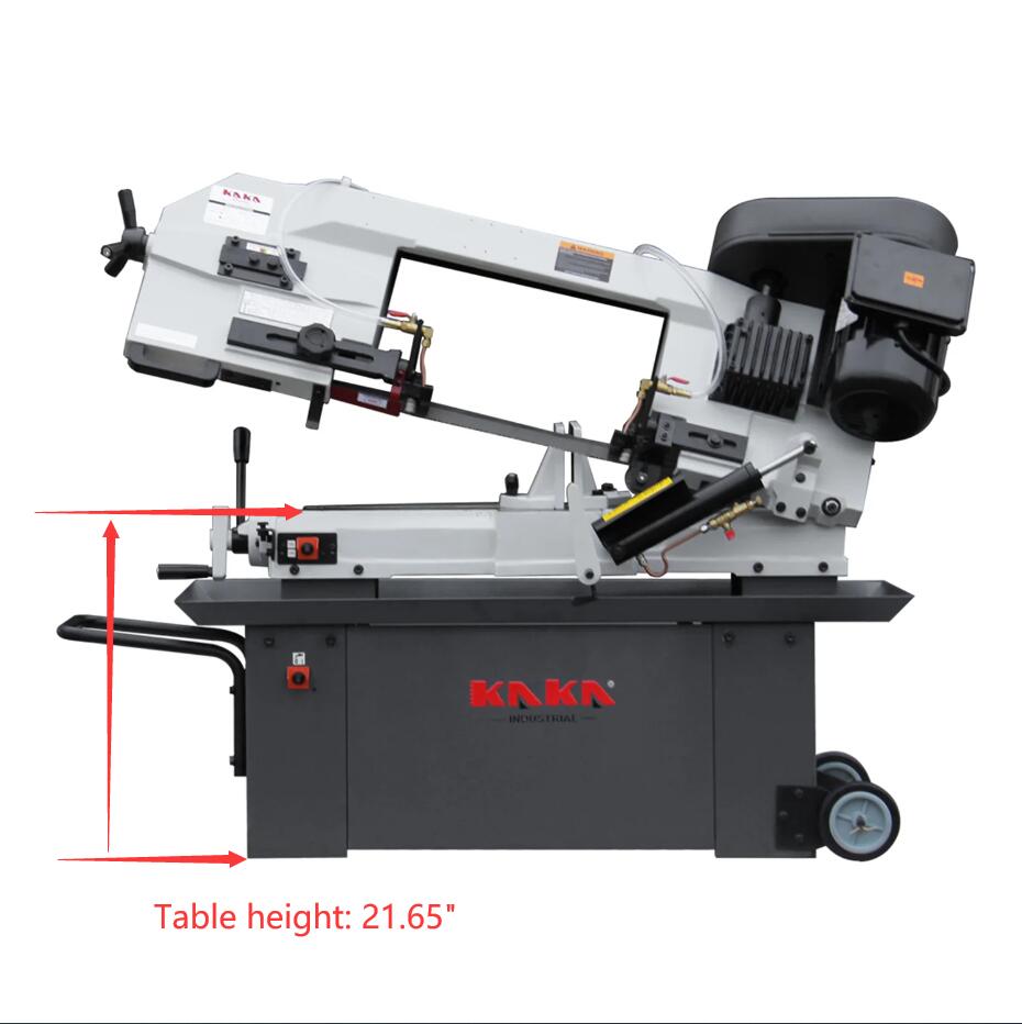 Metal Bandsaw 9"Horizontal Metal Cutting Band Saw 4 Steps Blade Speed Metal Band Saw, Space Saver Movable Metal Cutting Band Saw 115V&230V Dual Voltage Prewired 1PH BS-912B