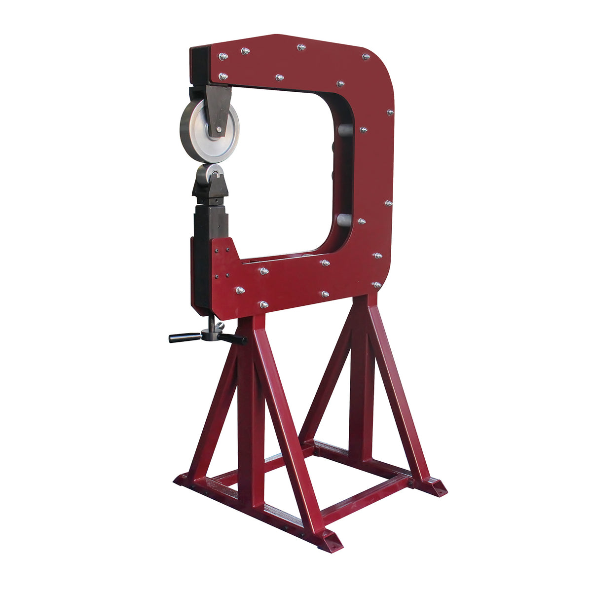 24.8 in Throat English Wheel,14 Gauge Steel 8 x 3 in upper wheel, 6 hardened anvils, quick-release, adjustable caster camber, auto body, restoration F2.0x630