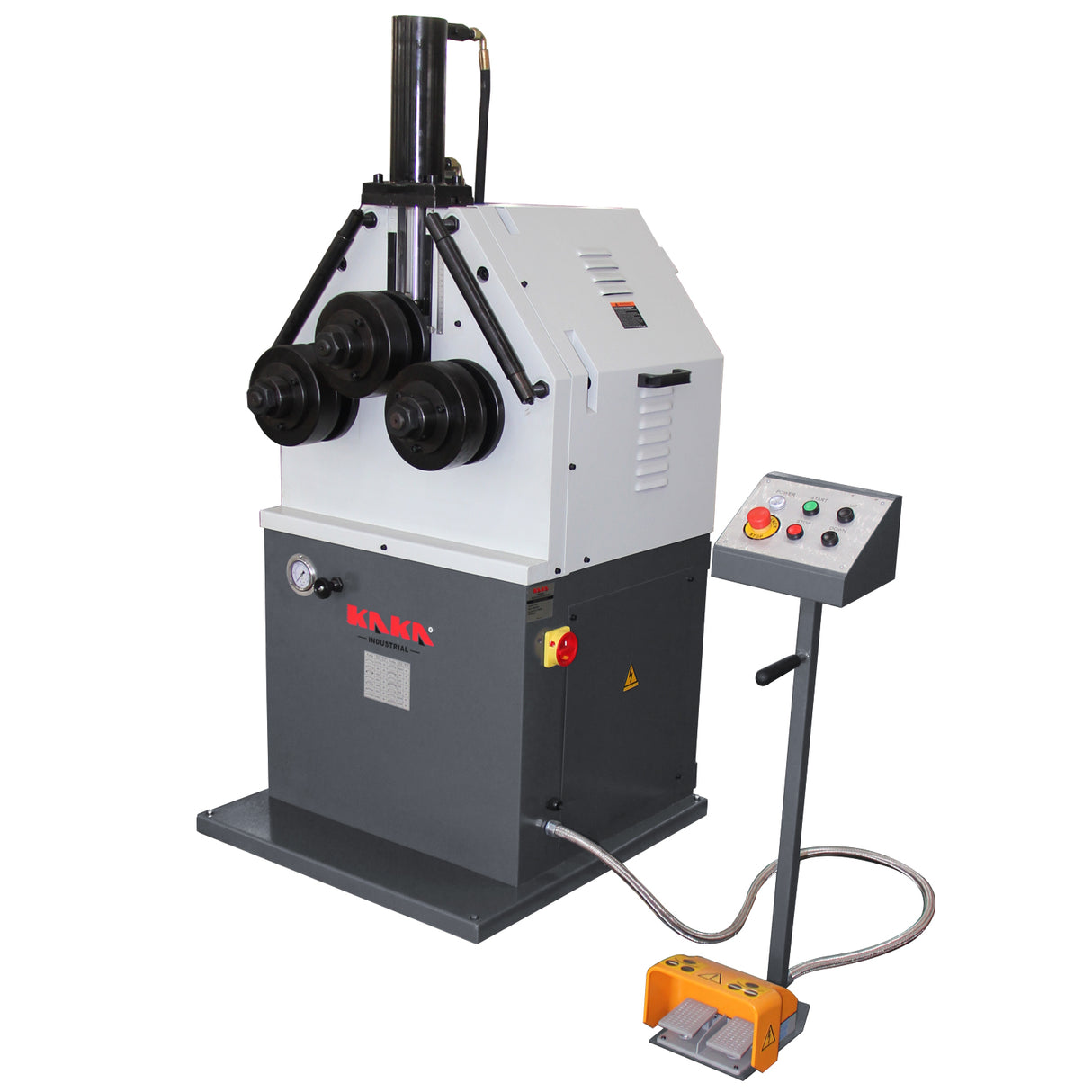 Roll Bending Machine- Heavy Duty Hydraulic Profile Bender for Steel Pipe, 3HP Heavy Duty Bender for 2.4 inch Flat Bar, 1.4 inch Round Tube & 2 inch Square Bar, 220V 3-Phase HRBM-50HV