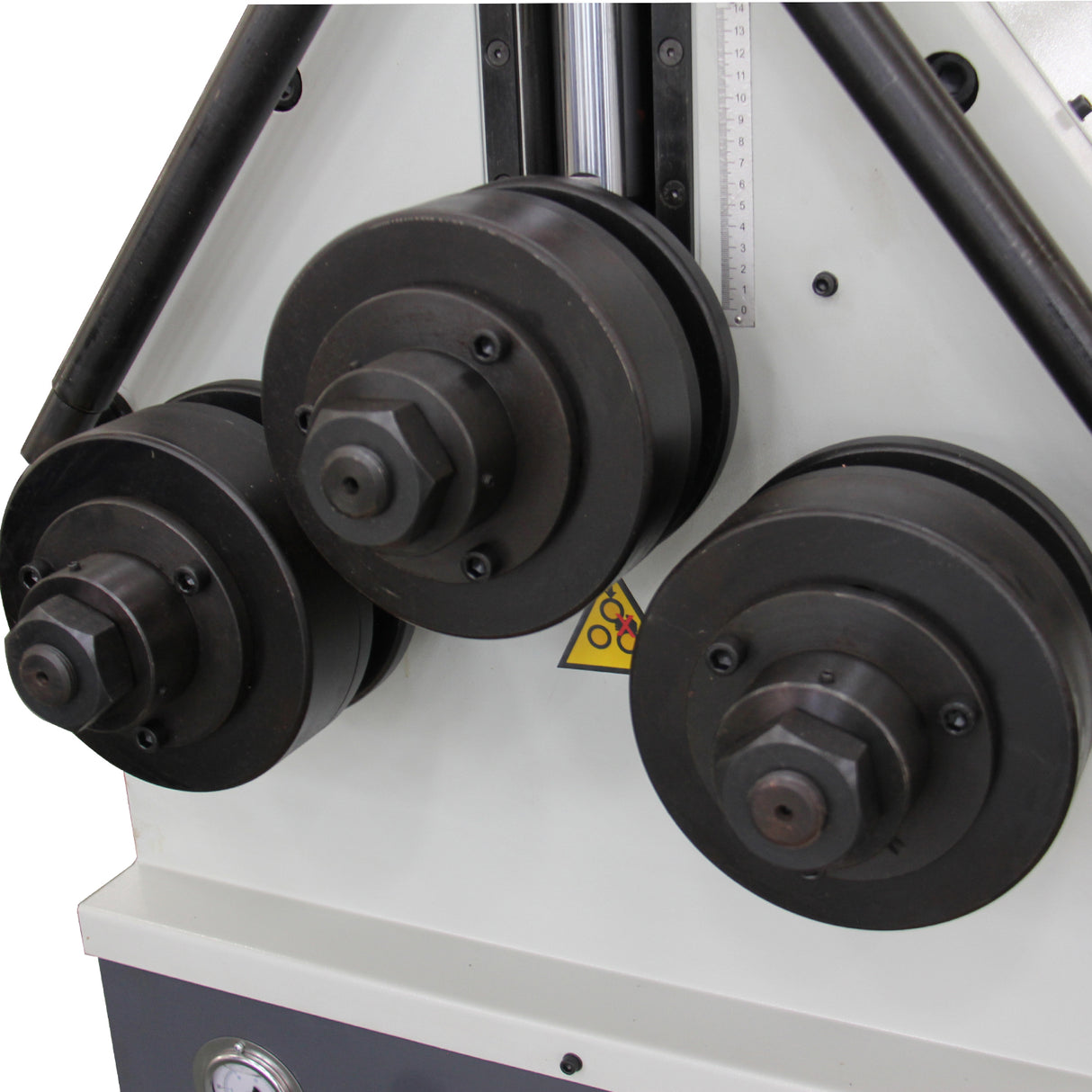 Roll Bending Machine- Heavy Duty Hydraulic Profile Bender for Steel Pipe, 3HP Heavy Duty Bender for 2.4 inch Flat Bar, 1.4 inch Round Tube & 2 inch Square Bar, 220V 3-Phase HRBM-50HV