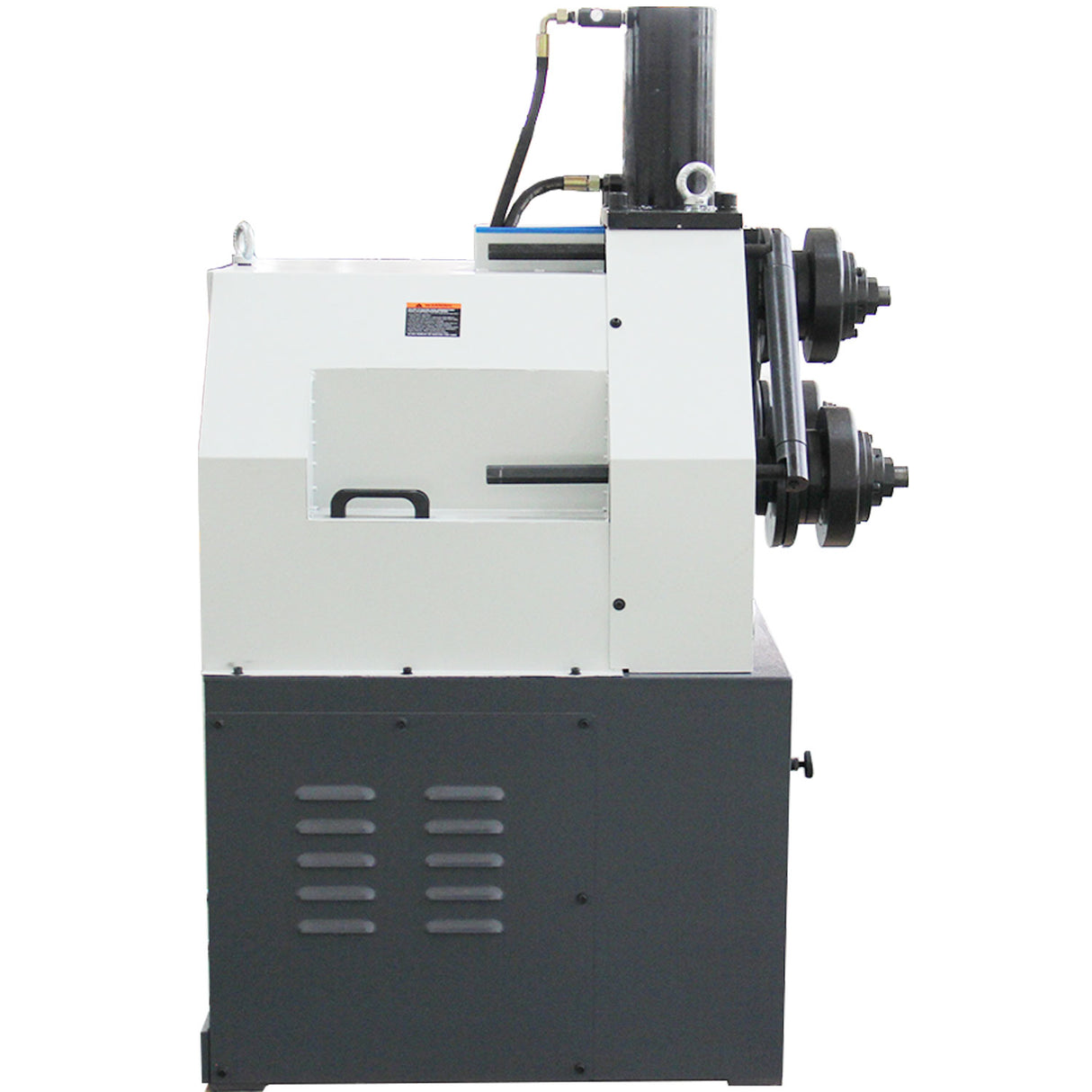 KAKA Industrial Roll Bending Machine Heavy Duty Hydraulic Processes Flat Bar, Square Tube, Round Bar and Structural Sections, Horizontal/Vertical Operation, 220V 3PH HRBM-65H