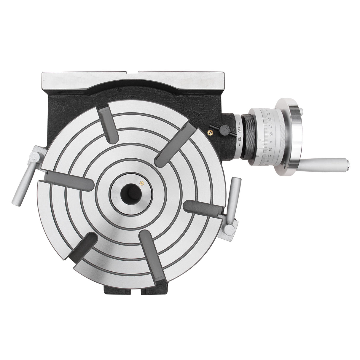 Kaka Industrial HV-10, 10" Horizontal Vertical Rotary Table TSL Vertical & Horizontal MT3 Center Sleeve Rotary Table 6 slot Precision Milling Table 360 Degrees Precision Rotary Table