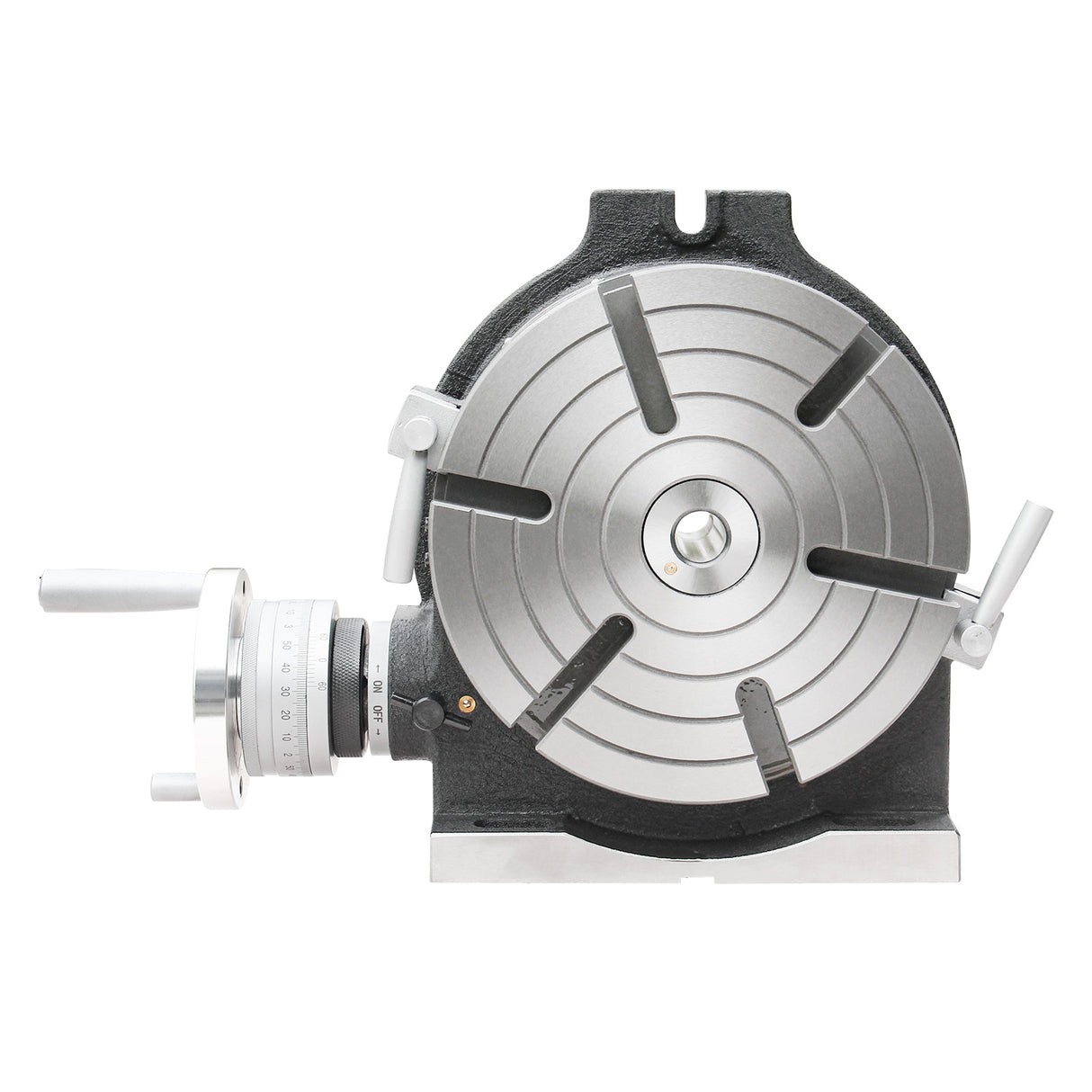 Kaka Industrial HV-10, 10" Horizontal Vertical Rotary Table TSL Vertical & Horizontal MT3 Center Sleeve Rotary Table 6 slot Precision Milling Table 360 Degrees Precision Rotary Table