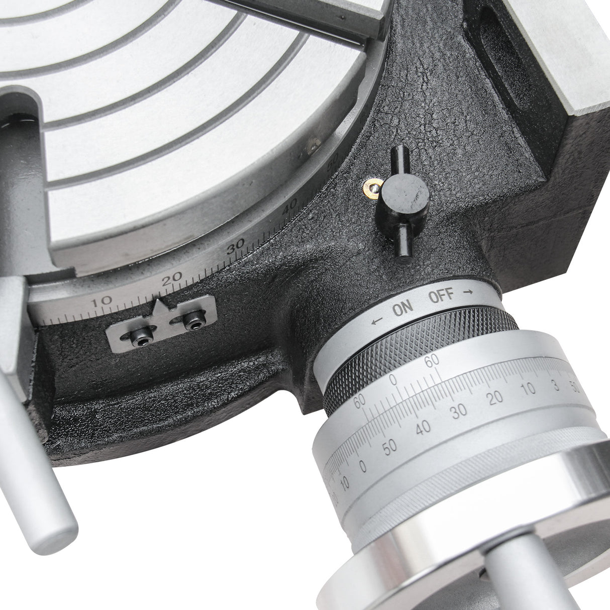 Kaka Industrial HV-10, 10" Horizontal Vertical Rotary Table TSL Vertical & Horizontal MT3 Center Sleeve Rotary Table 6 slot Precision Milling Table 360 Degrees Precision Rotary Table