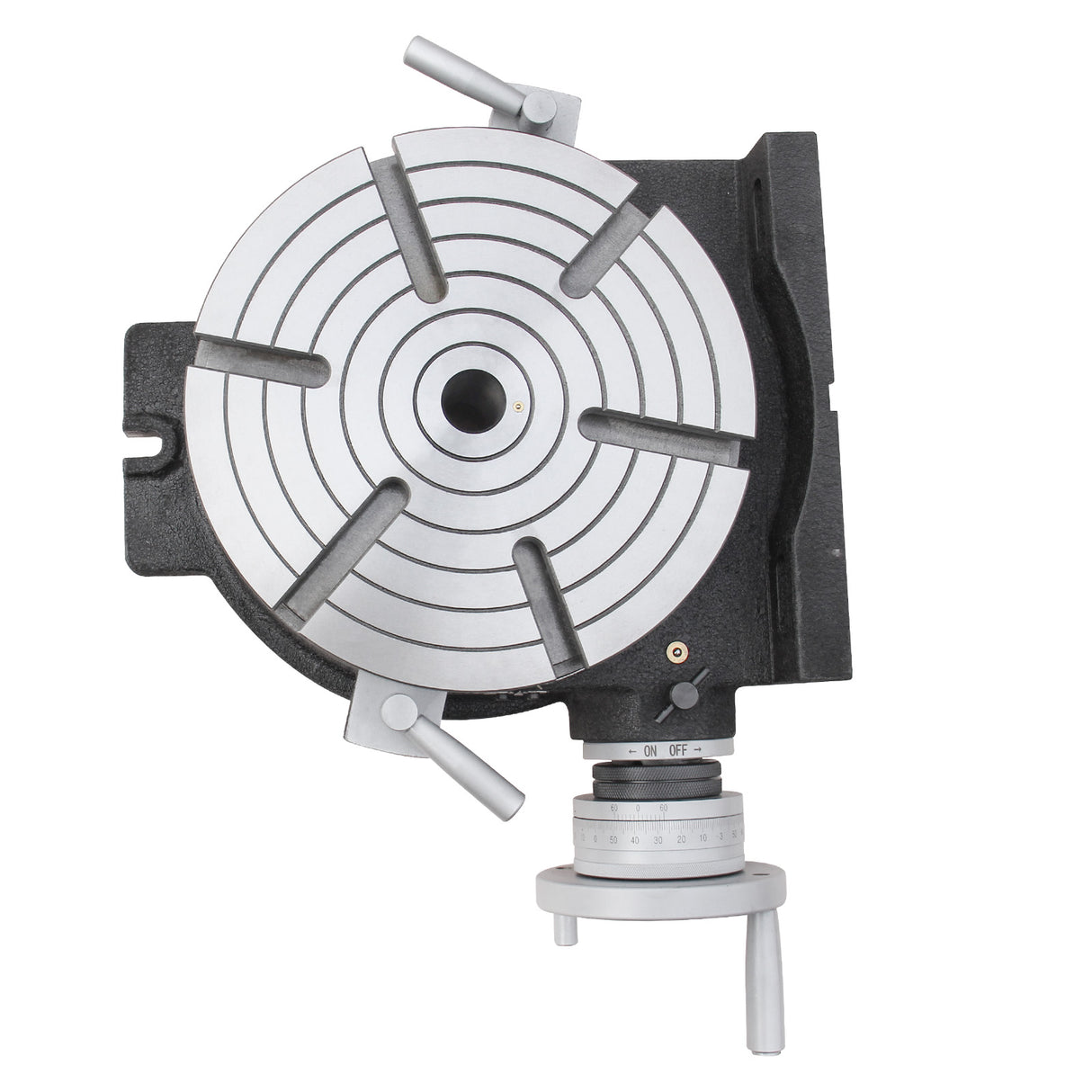 Kaka Industrial HV-12, 12" Horizontal Vertical Rotary Table TSL Vertical & Horizontal MT4 Center Sleeve Rotary Table 6 slot Precision Milling Table 360 Degrees Precision Rotary Table