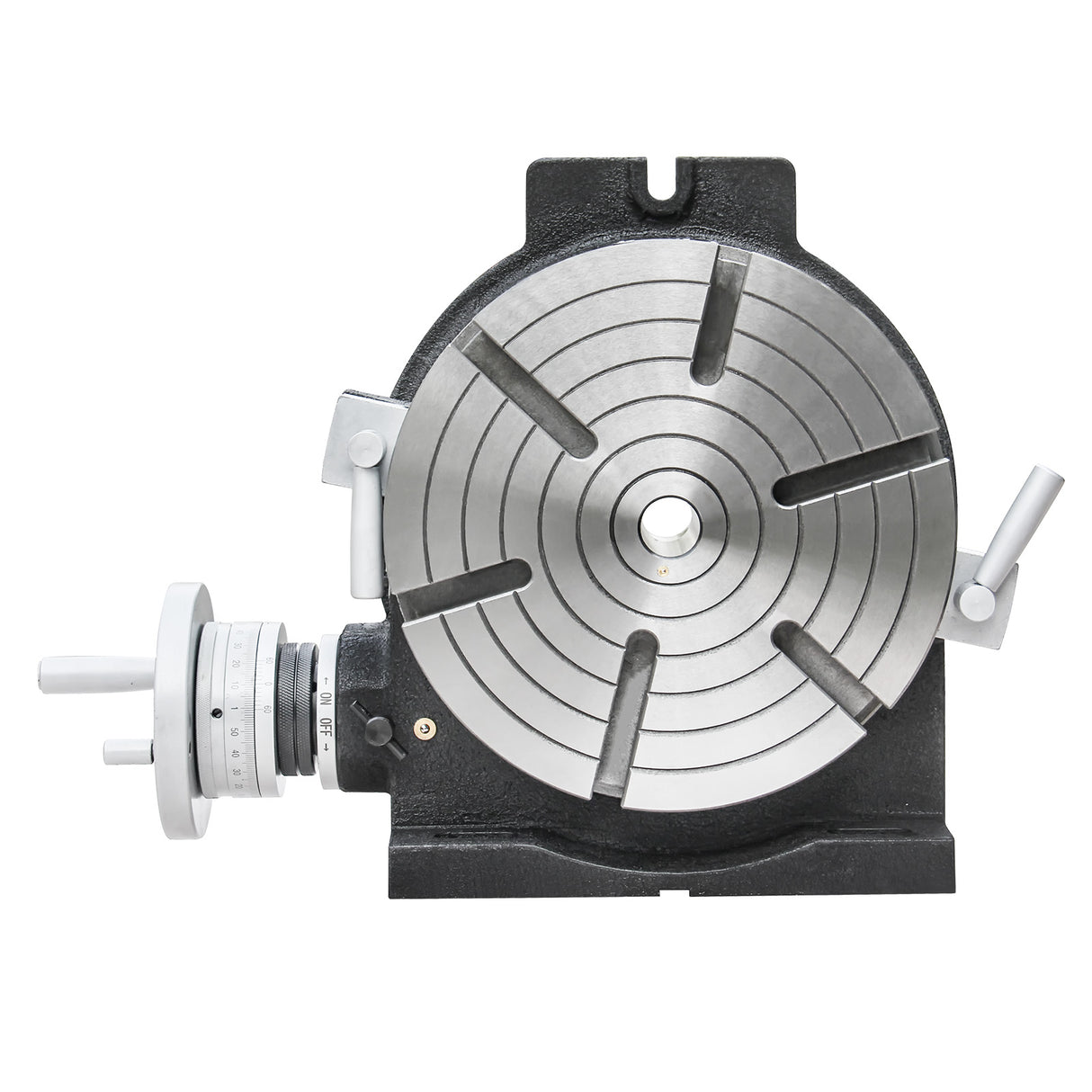 Kaka Industrial HV-12, 12" Horizontal Vertical Rotary Table TSL Vertical & Horizontal MT4 Center Sleeve Rotary Table 6 slot Precision Milling Table 360 Degrees Precision Rotary Table