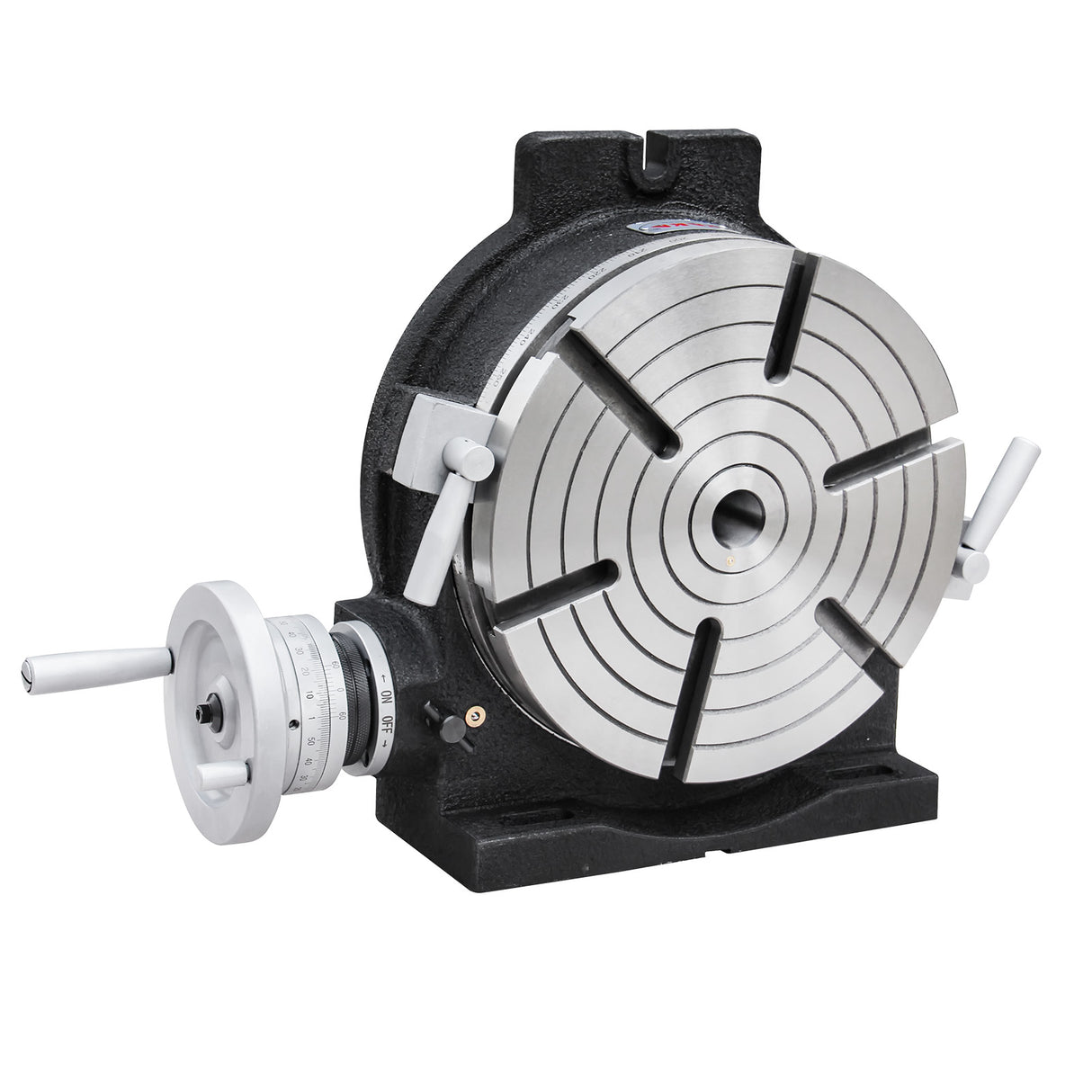 Kaka Industrial HV-12, 12" Horizontal Vertical Rotary Table TSL Vertical & Horizontal MT4 Center Sleeve Rotary Table 6 slot Precision Milling Table 360 Degrees Precision Rotary Table