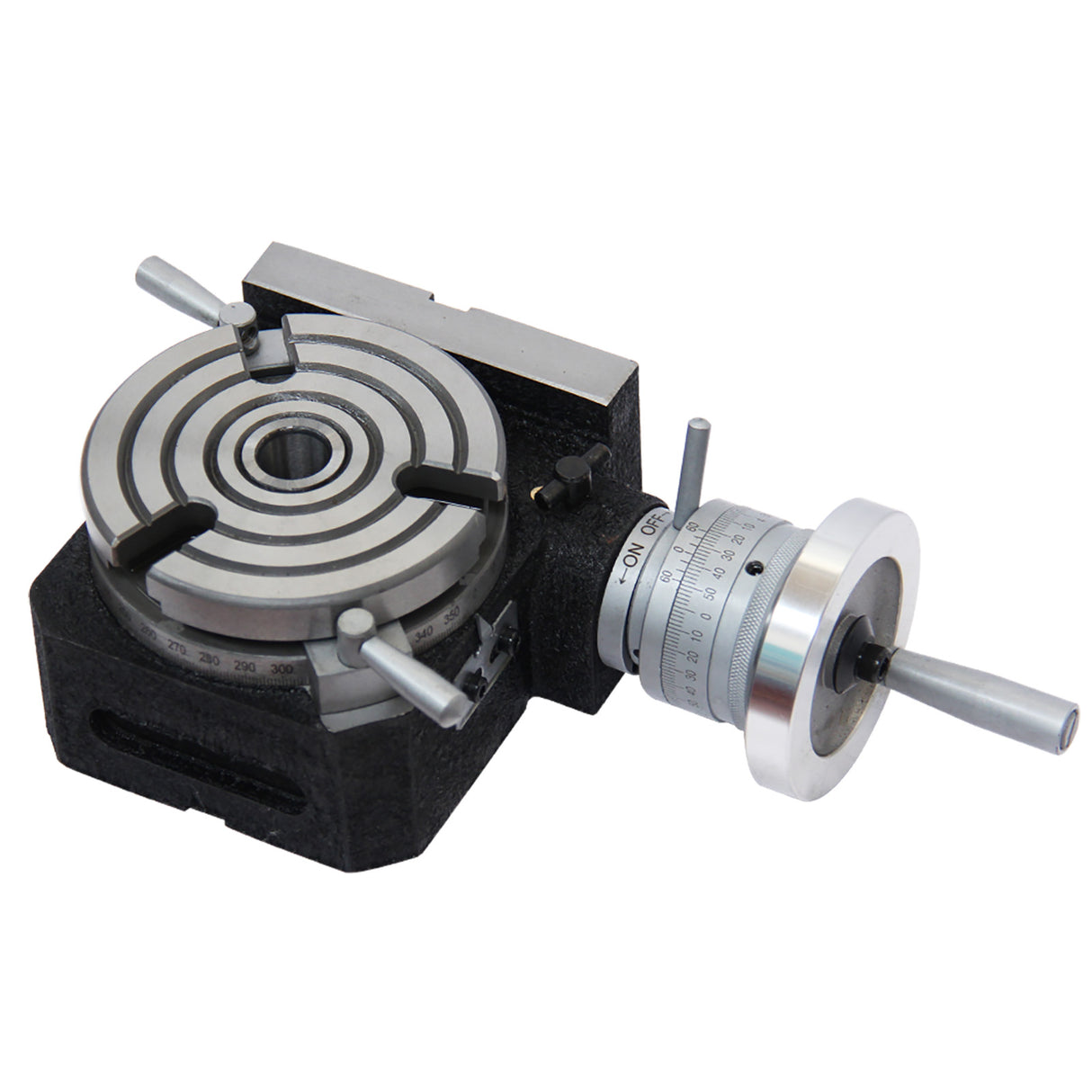 4" Horizontal Vertical Rotary Table Rotary table TSL Vertical & Horizontal MT2 Center Sleeve Rotary Table 3 slot Precision Milling Table 360 Degrees Precision Rotary Table HV-4