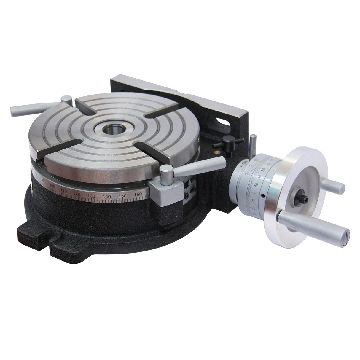 Kaka Industrial HV-8, 8" Horizontal Vertical Rotary Table Rotary table TSL Vertical & Horizontal MT3 Center Sleeve Rotary Table 4 slot Precision Milling Table 360 Degrees Precision Rotary Table