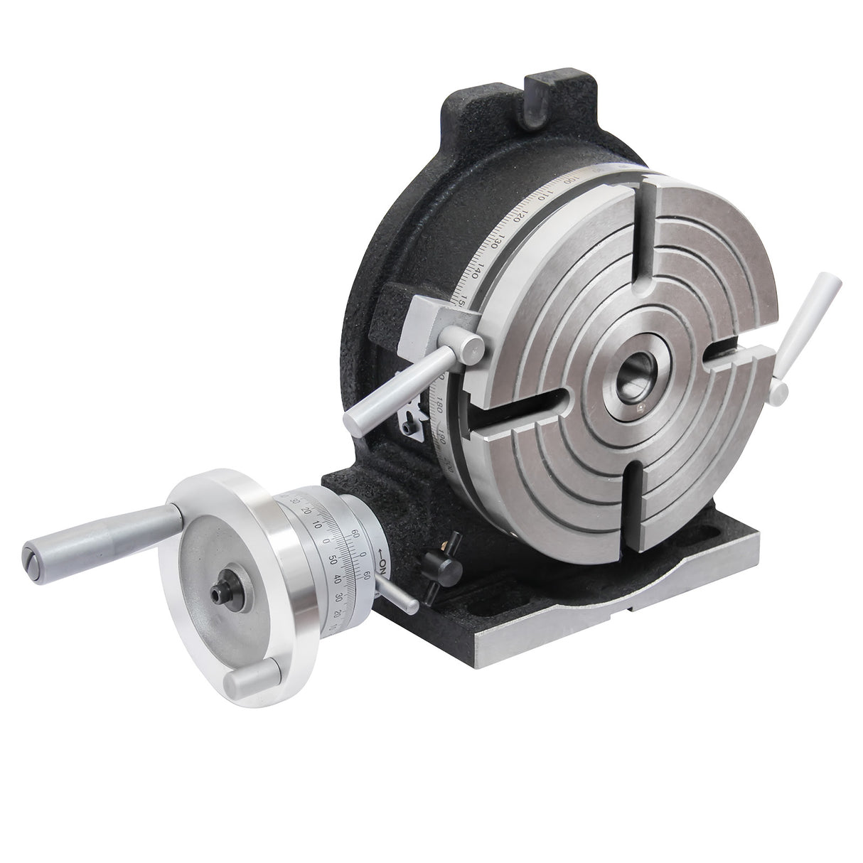 Kaka Industrial HV-8, 8" Horizontal Vertical Rotary Table Rotary table TSL Vertical & Horizontal MT3 Center Sleeve Rotary Table 4 slot Precision Milling Table 360 Degrees Precision Rotary Table