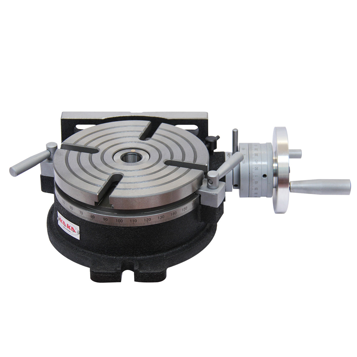 Kaka Industrial HV-8, 8" Horizontal Vertical Rotary Table Rotary table TSL Vertical & Horizontal MT3 Center Sleeve Rotary Table 4 slot Precision Milling Table 360 Degrees Precision Rotary Table