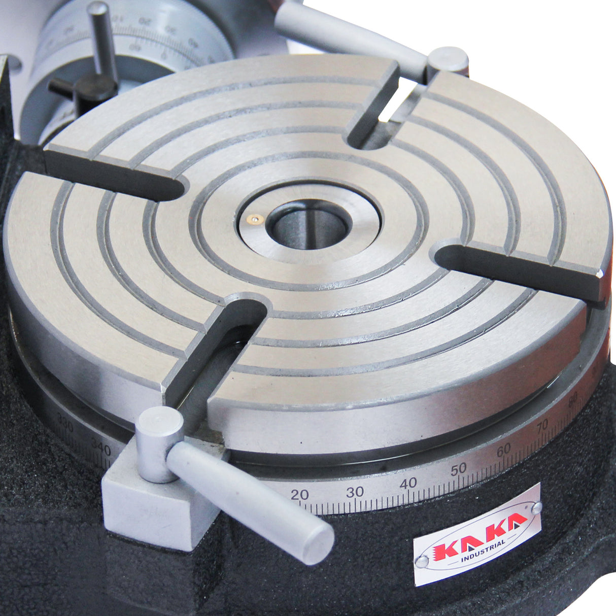 Kaka Industrial HV-8, 8" Horizontal Vertical Rotary Table Rotary table TSL Vertical & Horizontal MT3 Center Sleeve Rotary Table 4 slot Precision Milling Table 360 Degrees Precision Rotary Table