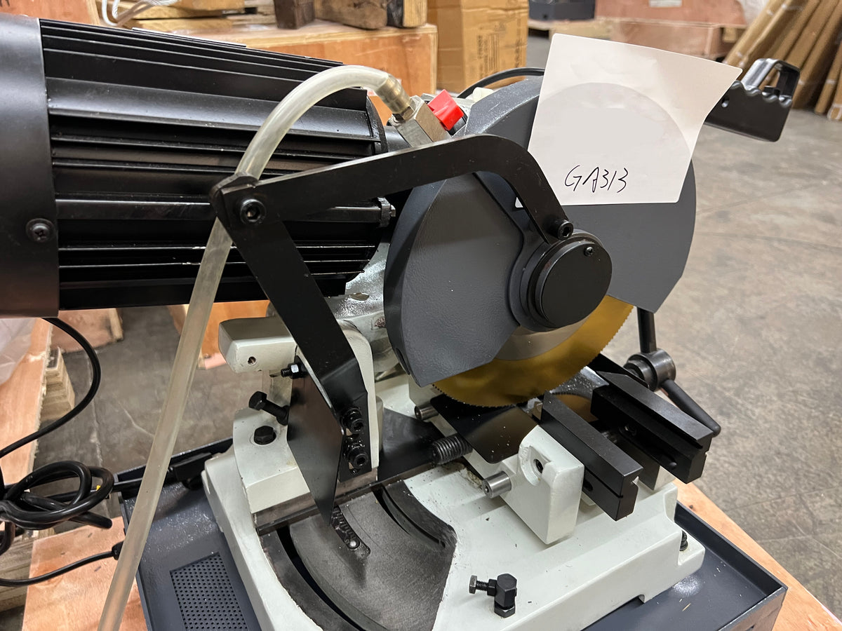 (Not Brand New) 9-Inch Heavy-Duty Metal Cutting Chop Saw, Industrial-Grade High-Speed Steel Blade, Durable Double Clamping Vice, Miter Saw CS-9