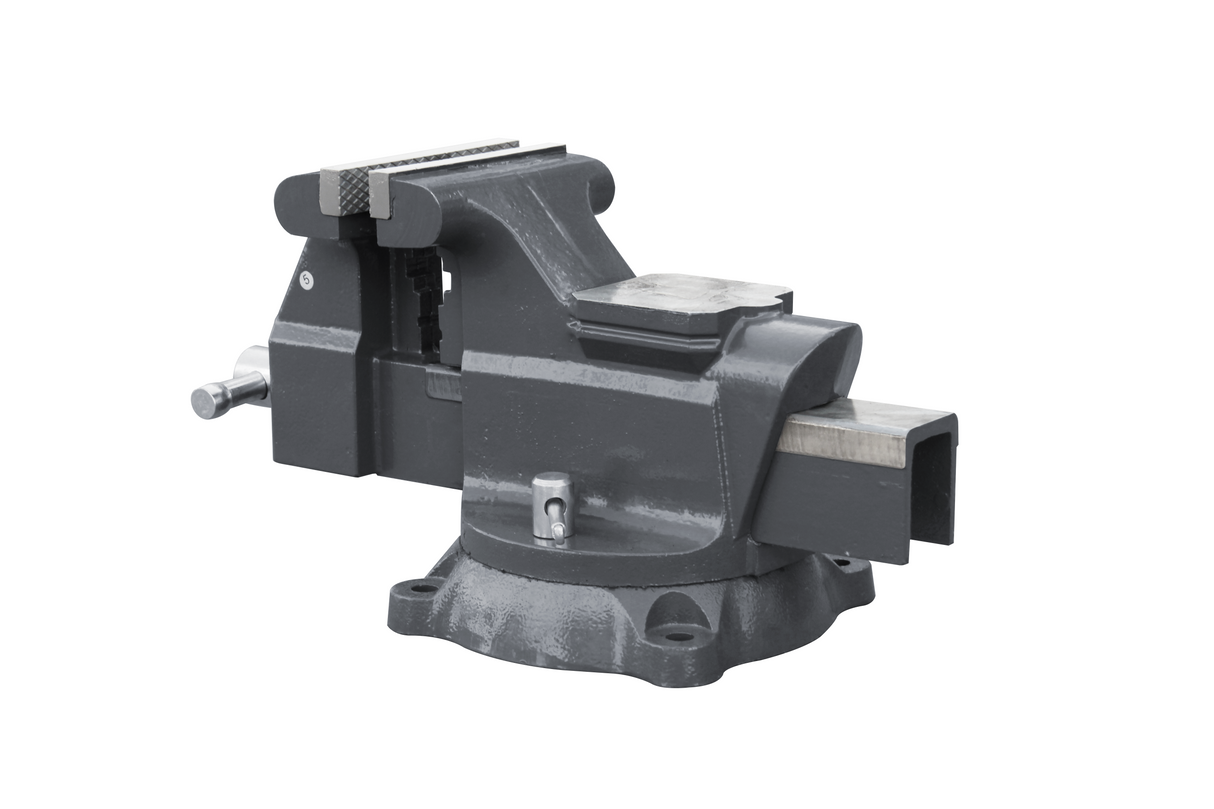 Kaka Industrial AVS-150 Bench Vise 6 Inch Jaw Width, 6 Inch Jaw Opening Homeowner's Vise, Swivel Base Heavy Duty, for Drilling, Pipe Cutting, Woodworking