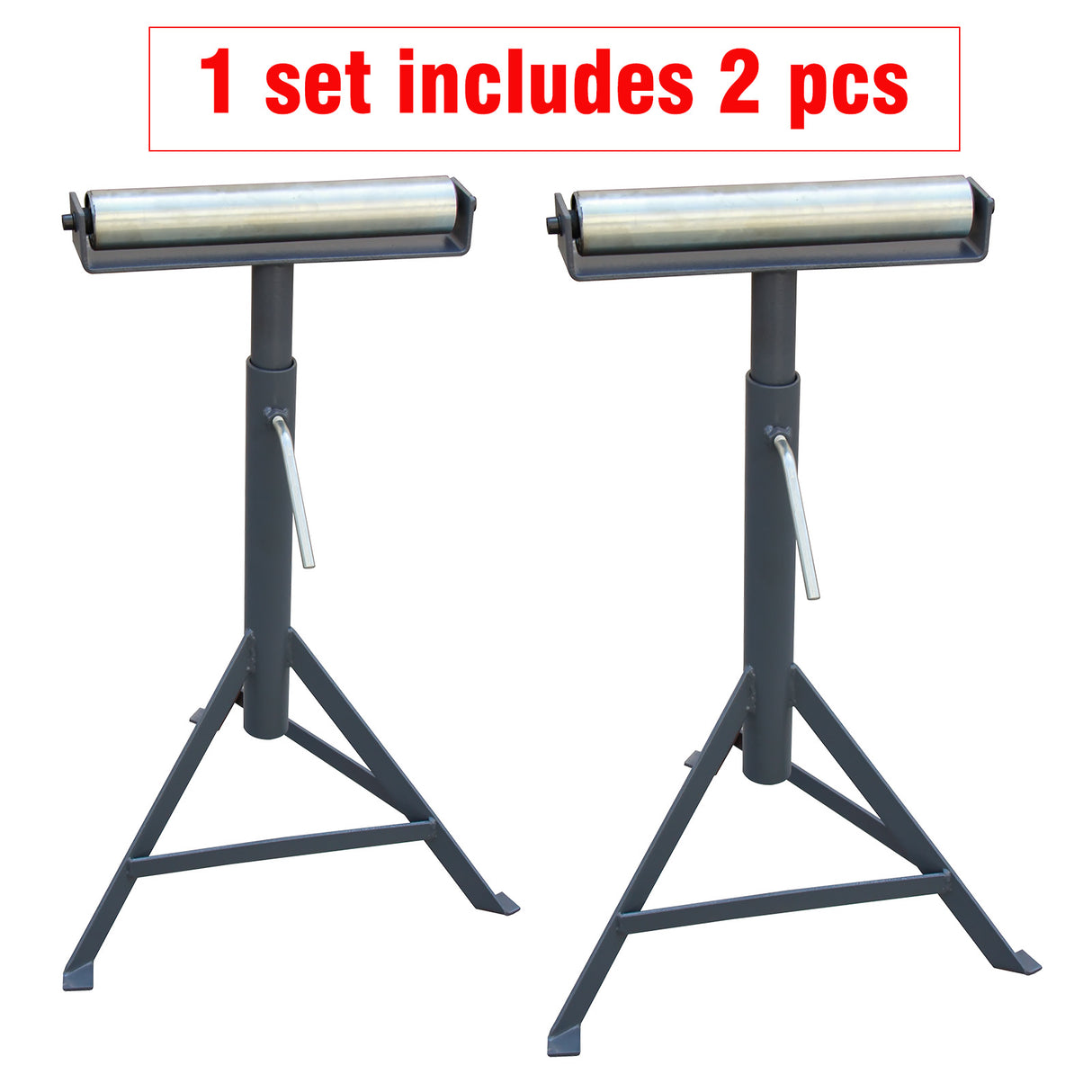 KAKA RB-1000 Super Duty Adjustable 23-Inch to 38-1/2-Inch Tall Pedestal Roller Stand with 11-3/8-Inch Ball Bearing Roller, 330 Lbs. Material support