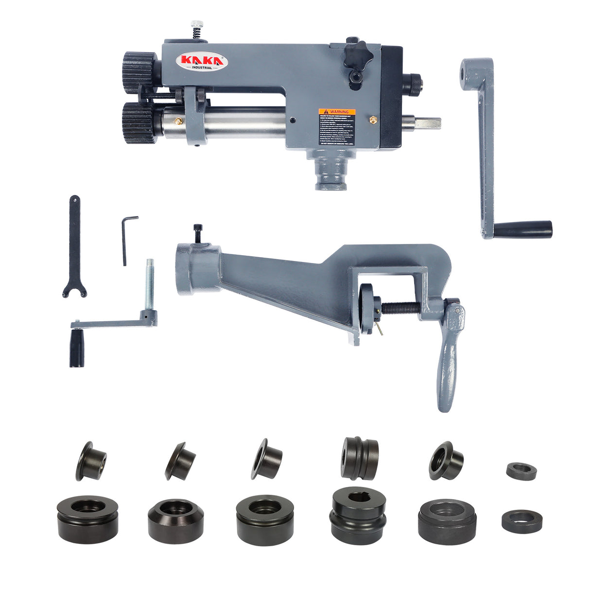 Kaka Industrial RM-08,7-in throat depth,22 gauge mild steel capacity,Sheet Metal Rotary Forming Machine, roller head can swivel and pivot.High Adjustability HAVC Tools Fabrication Bead Rolling Machine