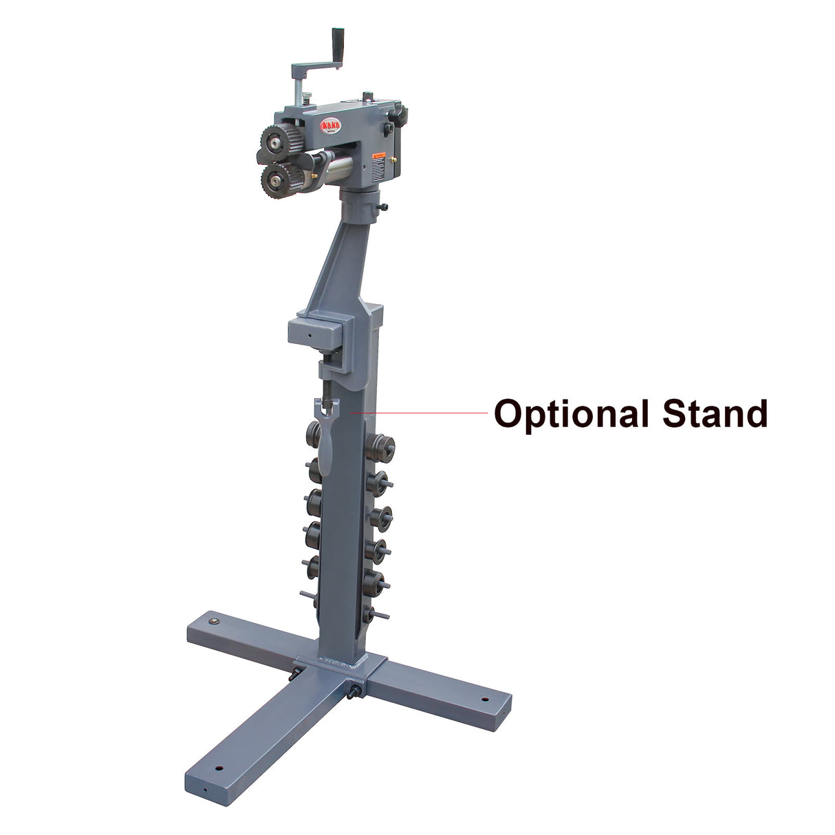Kaka Industrial RM-08,7-in throat depth,22 gauge mild steel capacity,Sheet Metal Rotary Forming Machine, roller head can swivel and pivot.High Adjustability HAVC Tools Fabrication Bead Rolling Machine