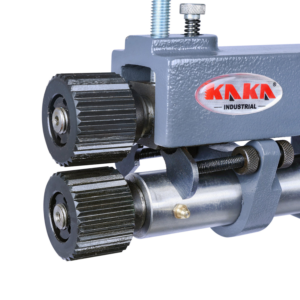 Kaka Industrial RM-08,7-in throat depth,22 gauge mild steel capacity,Sheet Metal Rotary Forming Machine, roller head can swivel and pivot.High Adjustability HAVC Tools Fabrication Bead Rolling Machine