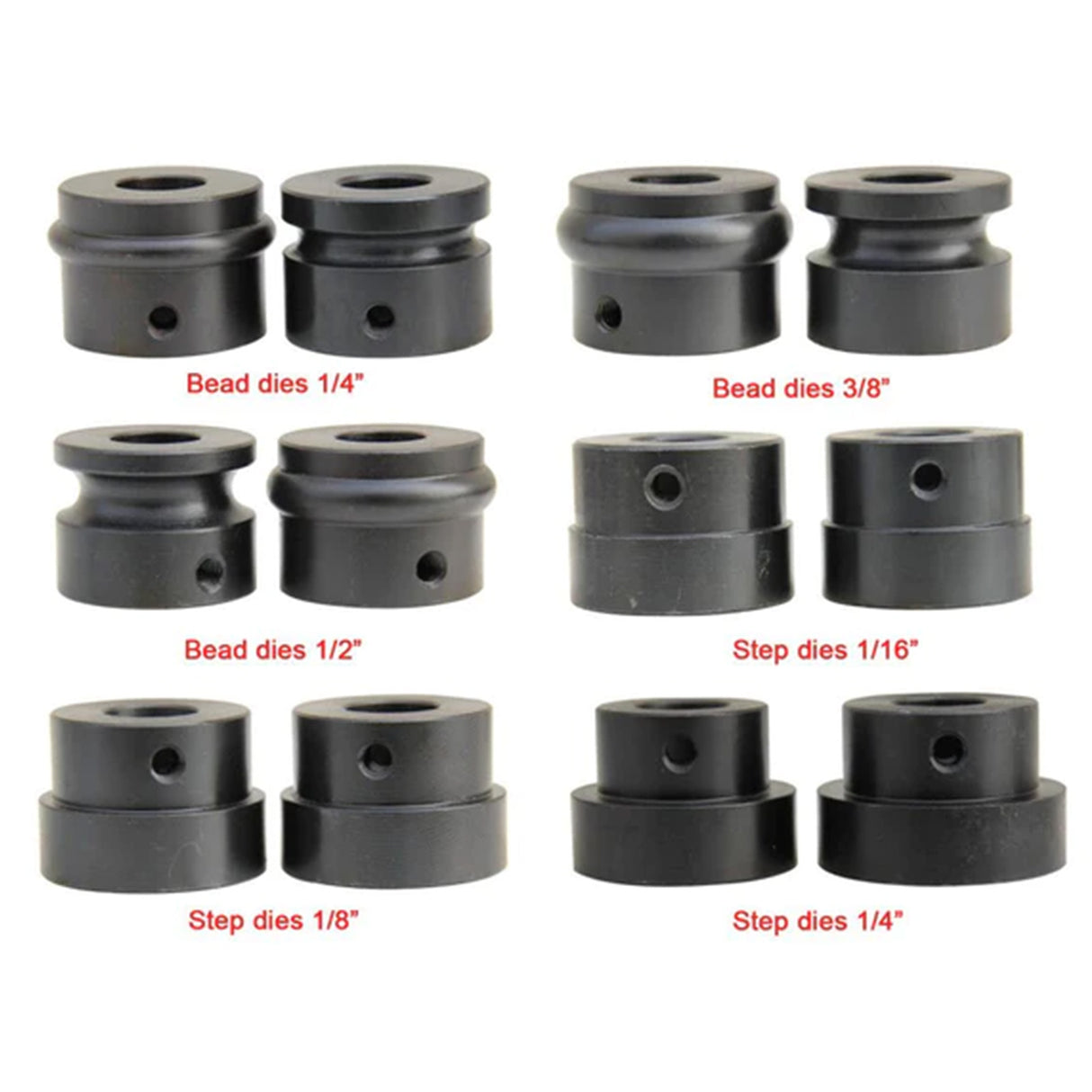 Kaka Industrial RM-18 Metal Ball Belt Set of 6 Dies,Bead Roller Kit,Generous 18 inch Throat Industrial Cast-Iron Metal Beads Roller,18 Gauge Sheet Metal Rotary Forming Machine