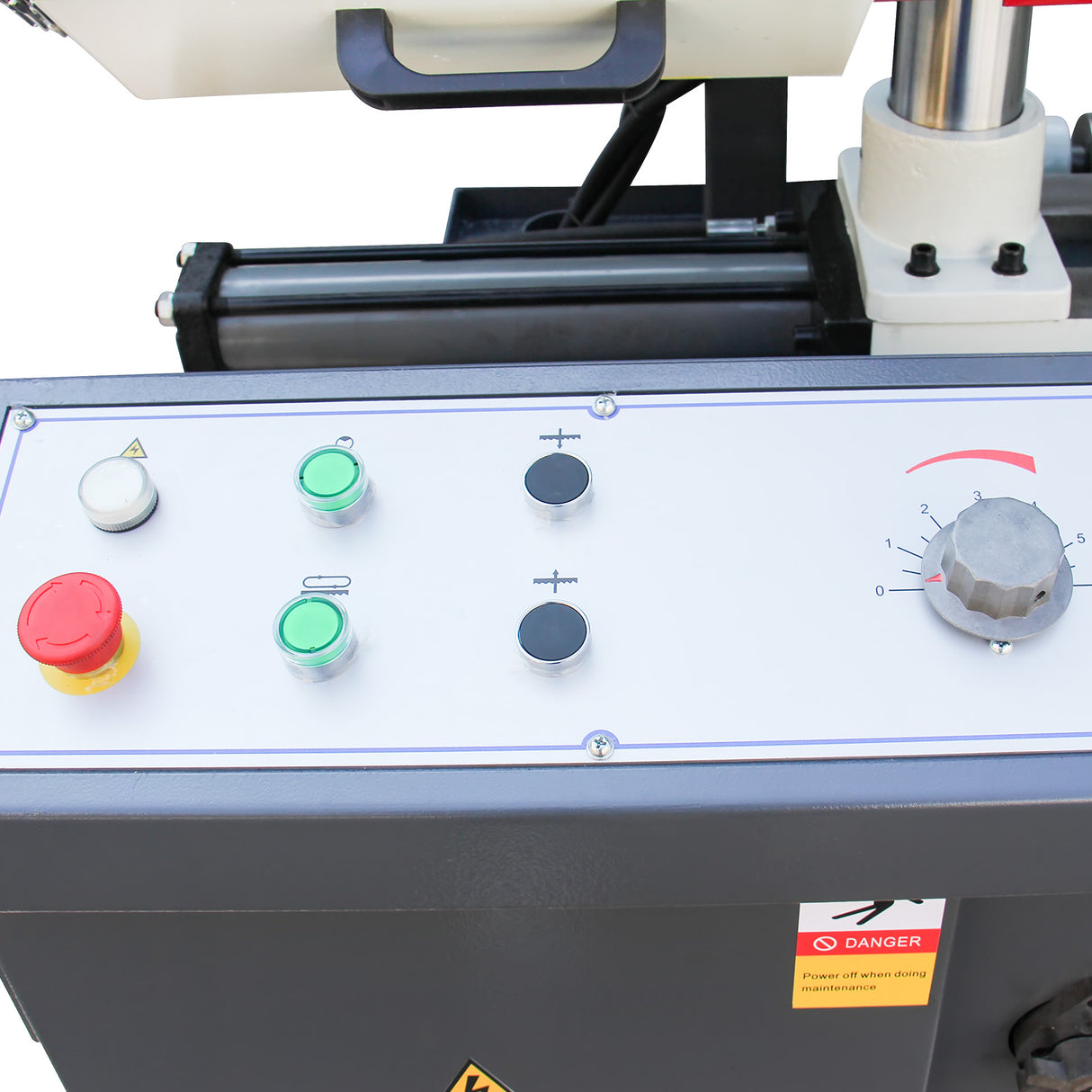 Metal Horizontal Band Saw,Double Column Band Saw, Hydraulic downfeed control, Max cutting capacity 11 inch with 230V 3PH motor TBK-11