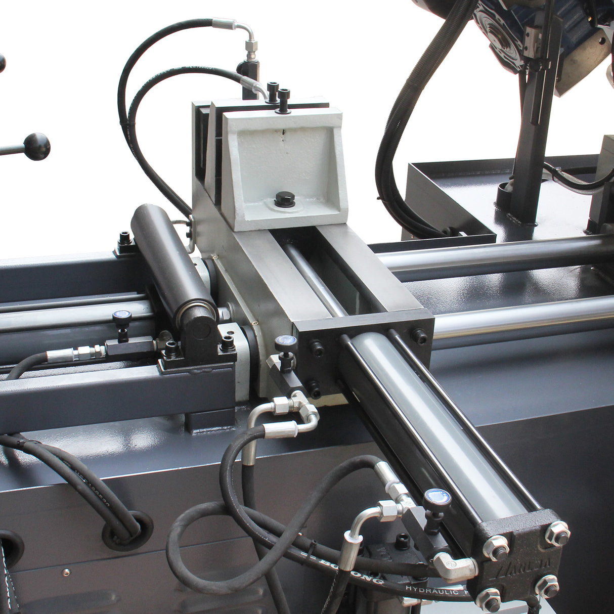 Metal Horizontal Band Saw,Double Column Band Saw, Hydraulic downfeed control, Max cutting capacity 11 inch with 220V 3PH motor TBK-11B