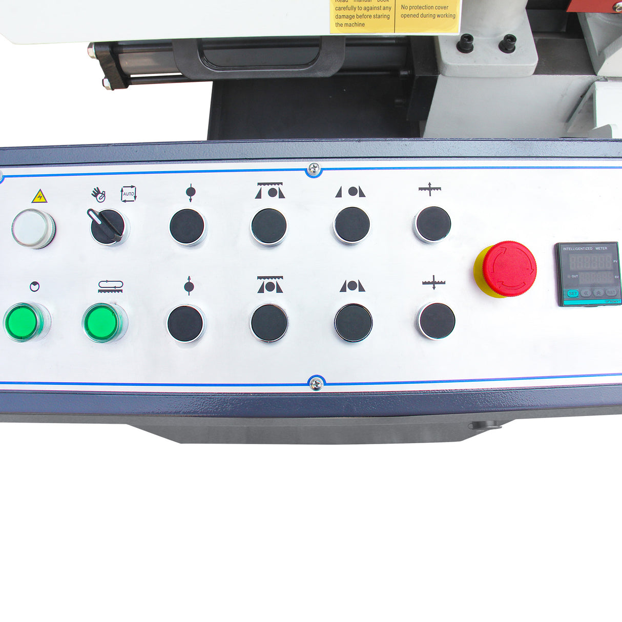 Metal Horizontal Band Saw,Double Column Band Saw, Hydraulic downfeed control, Max cutting capacity 11 inch with 220V 3PH motor TBK-11B