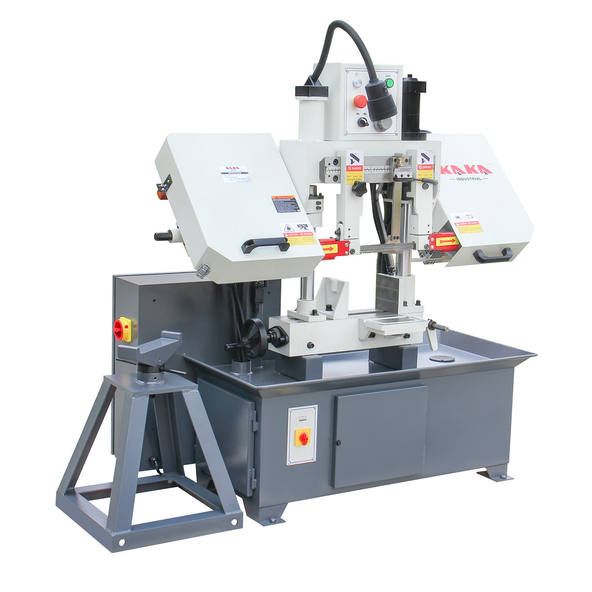 Metal Horizontal Band Saw, Double column horizontal band saw,7.87”x7.87” cutting capacity ,vertical lifting ,Metal Bandsaw with working light, high & low blade speed, Runs on 230v-60HZ-3PH TGK-08