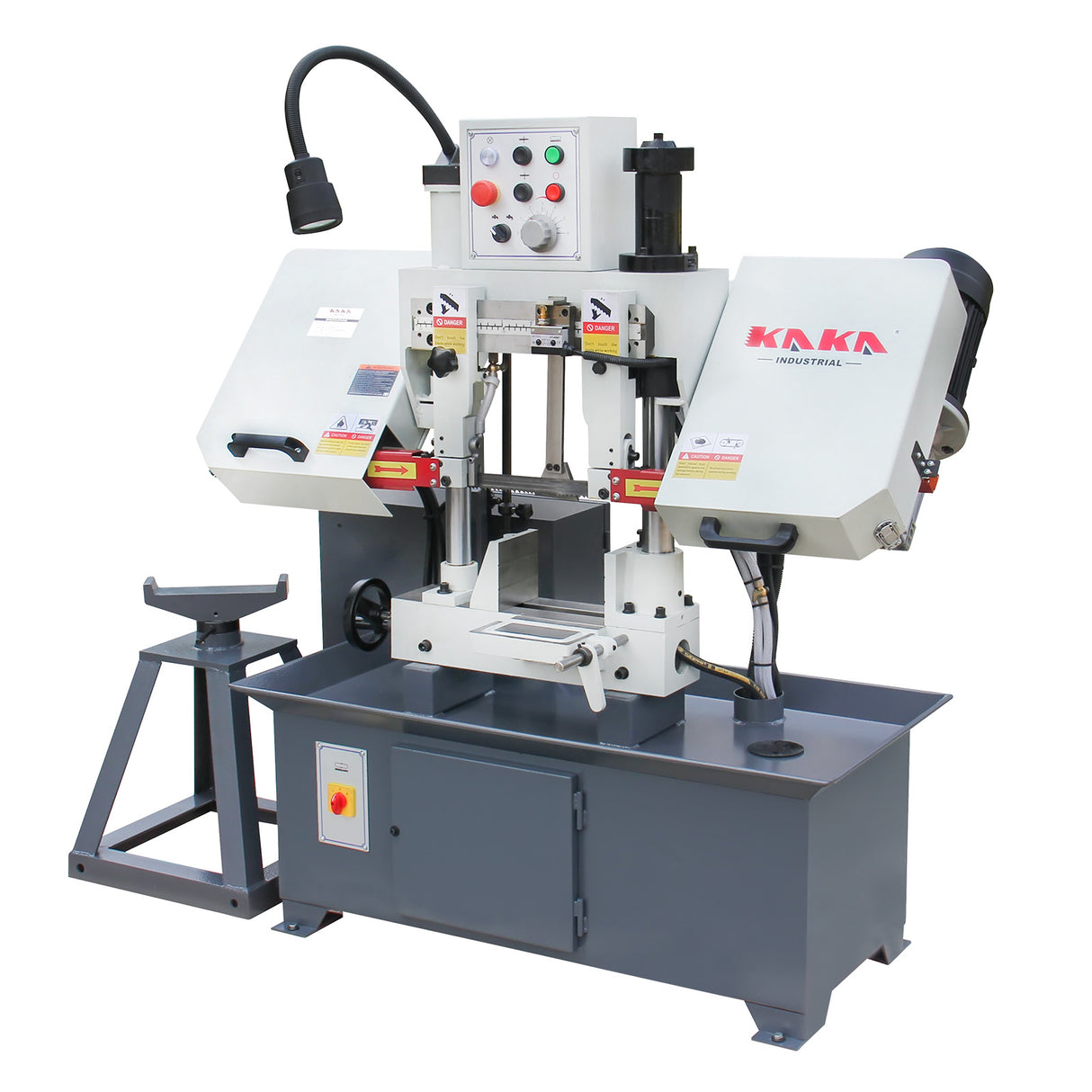 Metal Horizontal Band Saw, Double column horizontal band saw,7.87”x7.87” cutting capacity ,vertical lifting ,Metal Bandsaw with working light, high & low blade speed, Runs on 230v-60HZ-3PH TGK-08